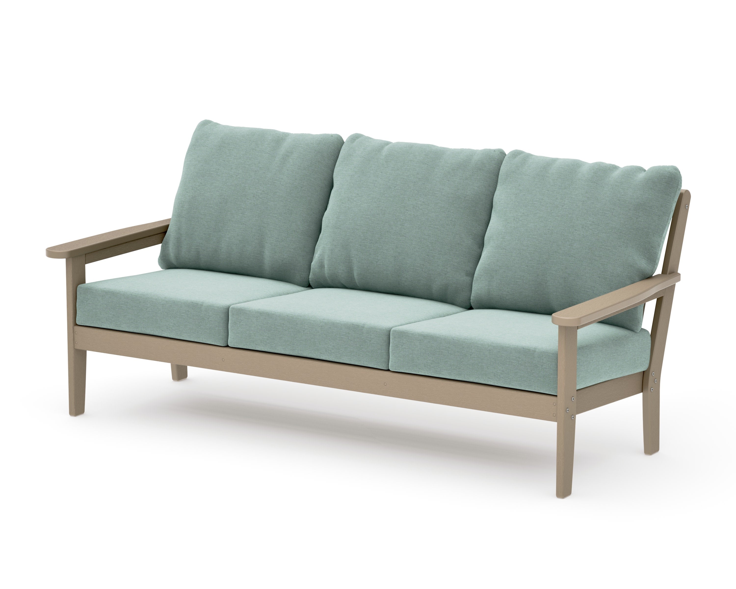 Cottage Deep Seating Sofa in Vintage Sahara / Glacier Spa
