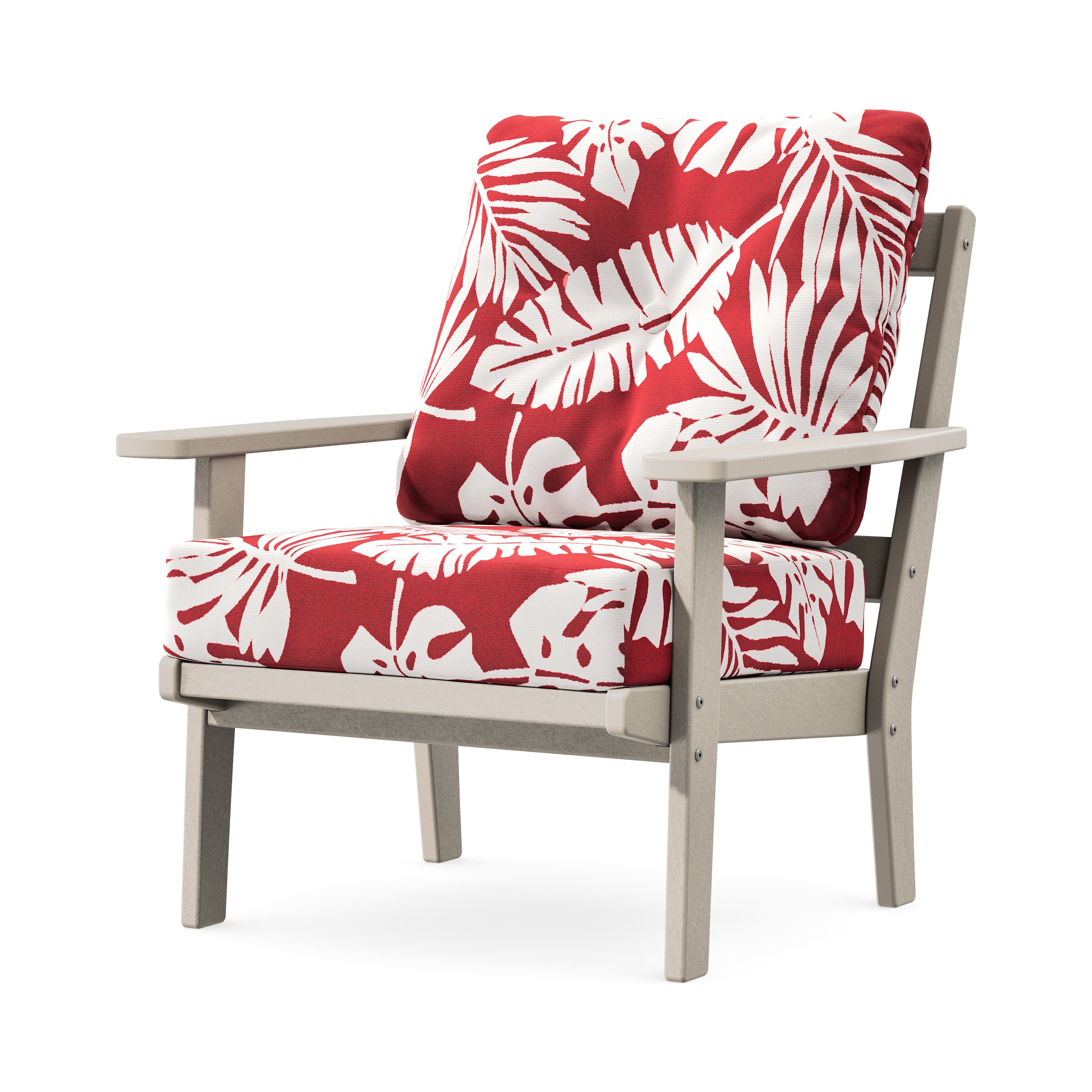 Prairie Deep Seating Chair in Sand / Leaf Crimson