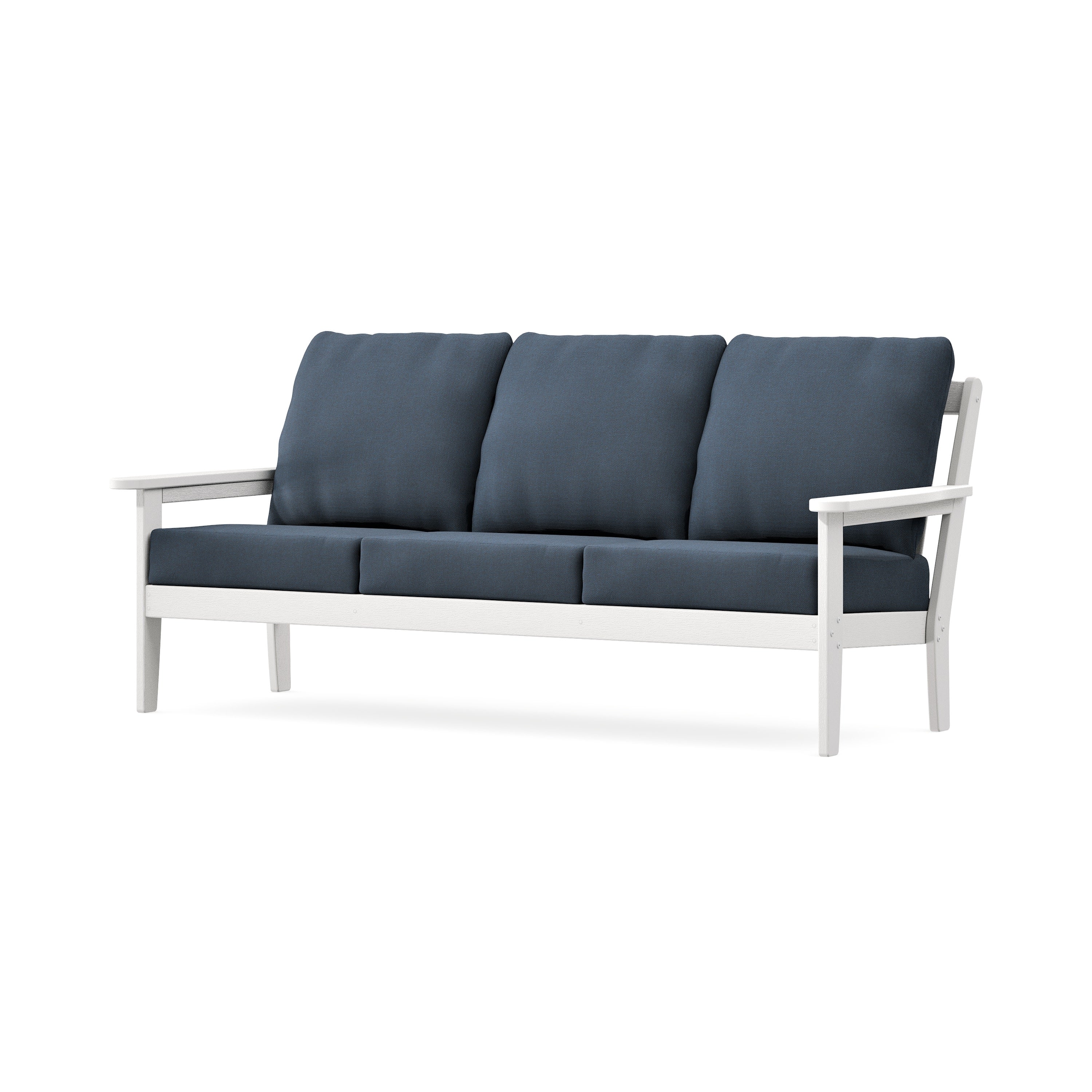 Cottage Deep Seating Sofa in Vintage White / Marine Indigo