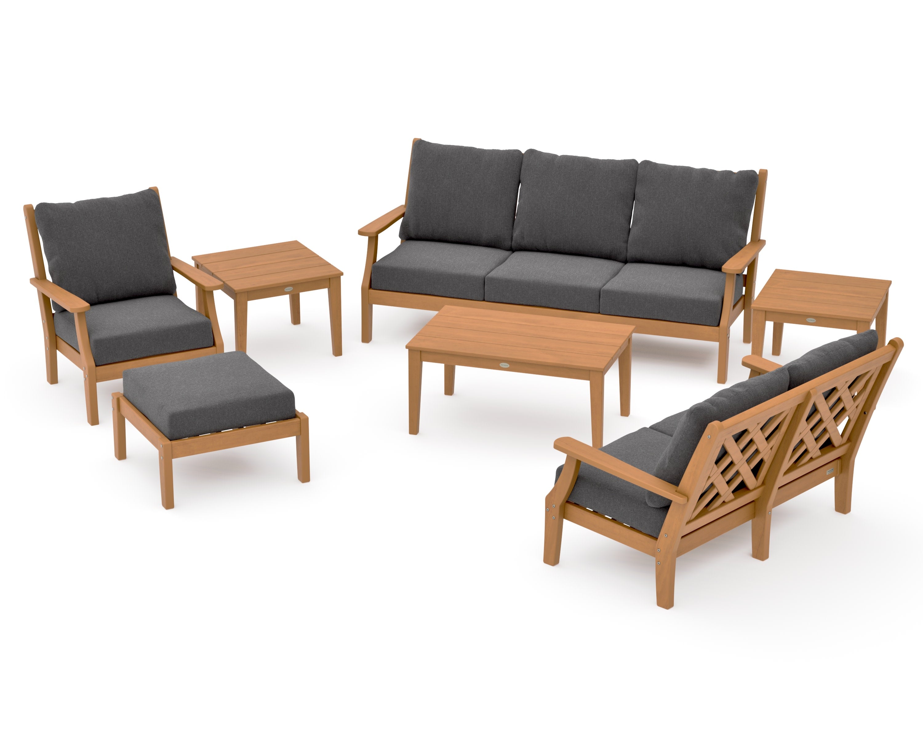 Wovendale 7-Piece Deep Seating Set in Natural / Ash Charcoal