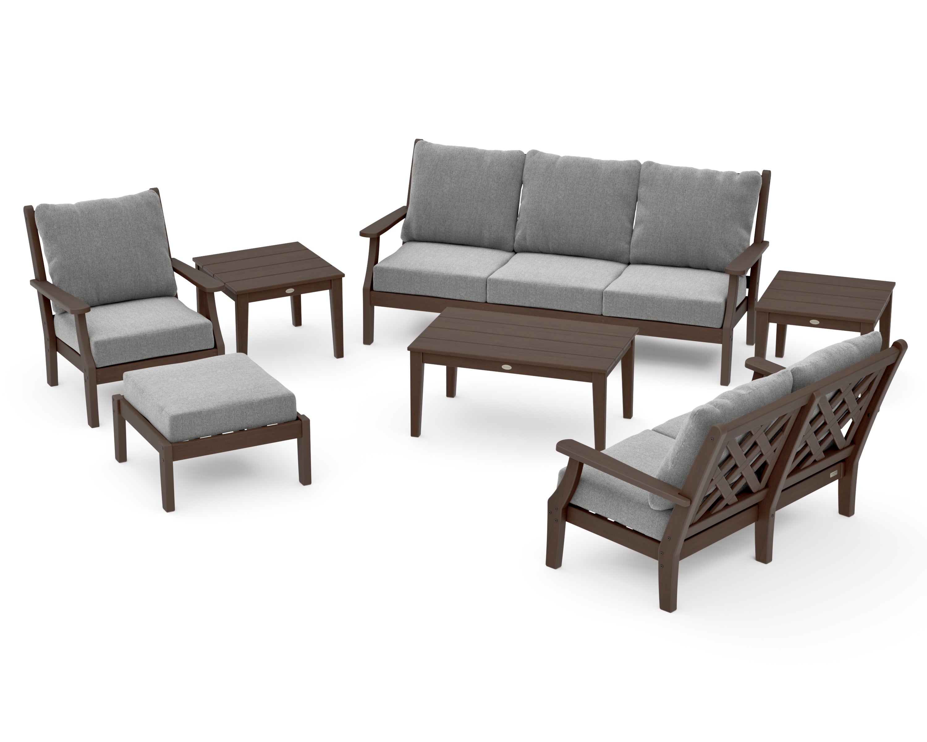 Wovendale 7-Piece Deep Seating Set in Kona / Grey Mist