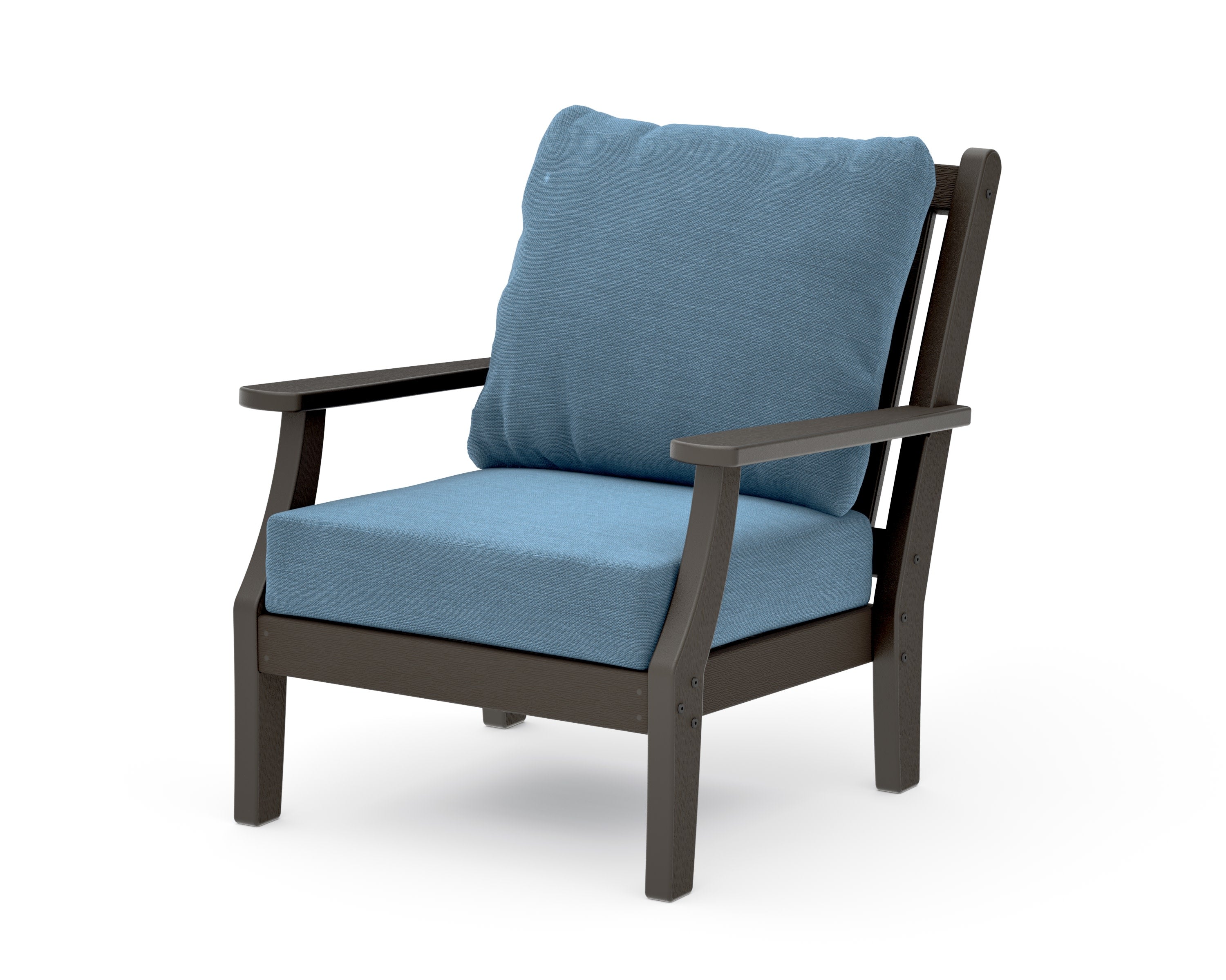 Wovendale Deep Seating Chair in Vintage Coffee / Sky Blue