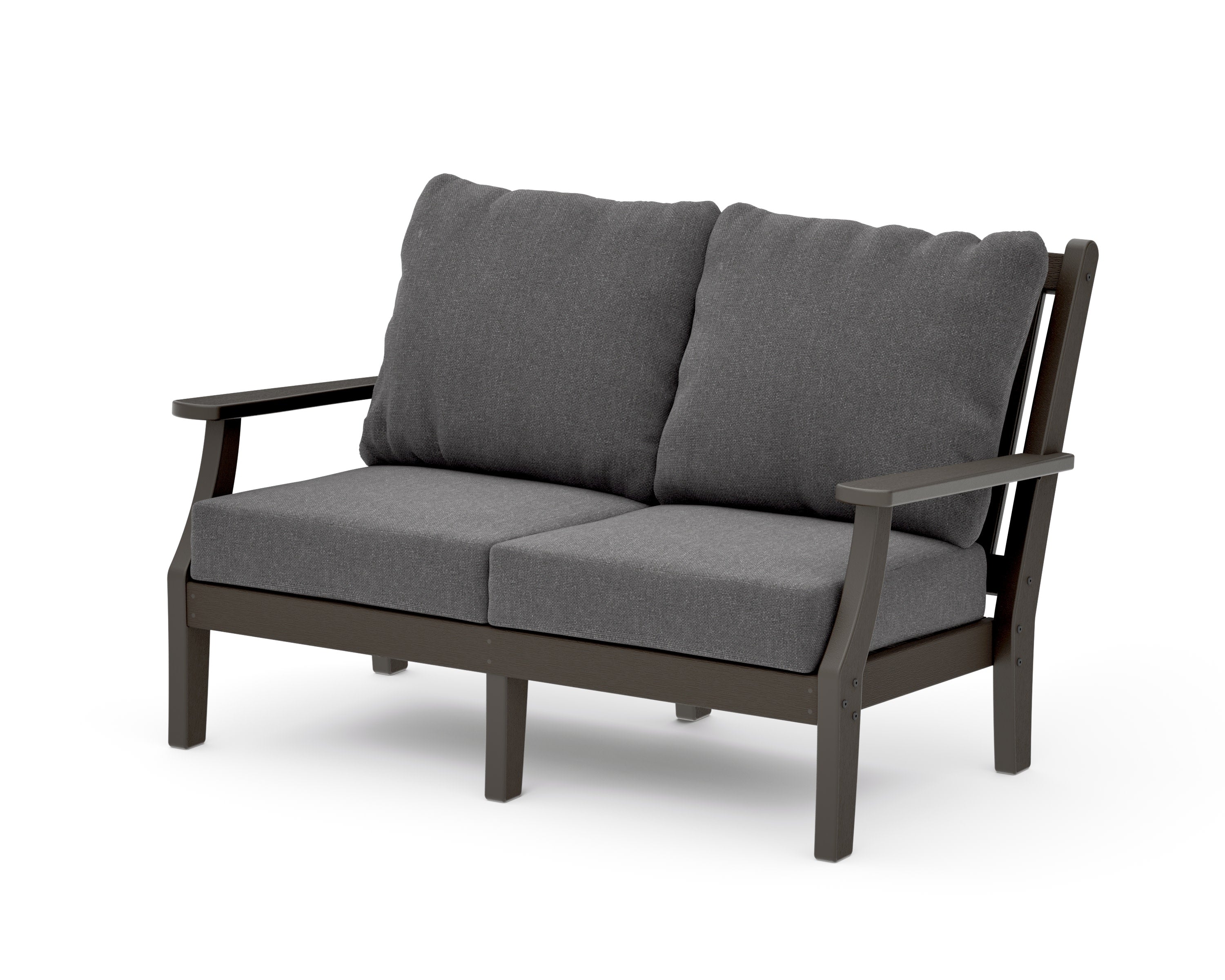 Wovendale Deep Seating Loveseat in Vintage Coffee / Ash Charcoal