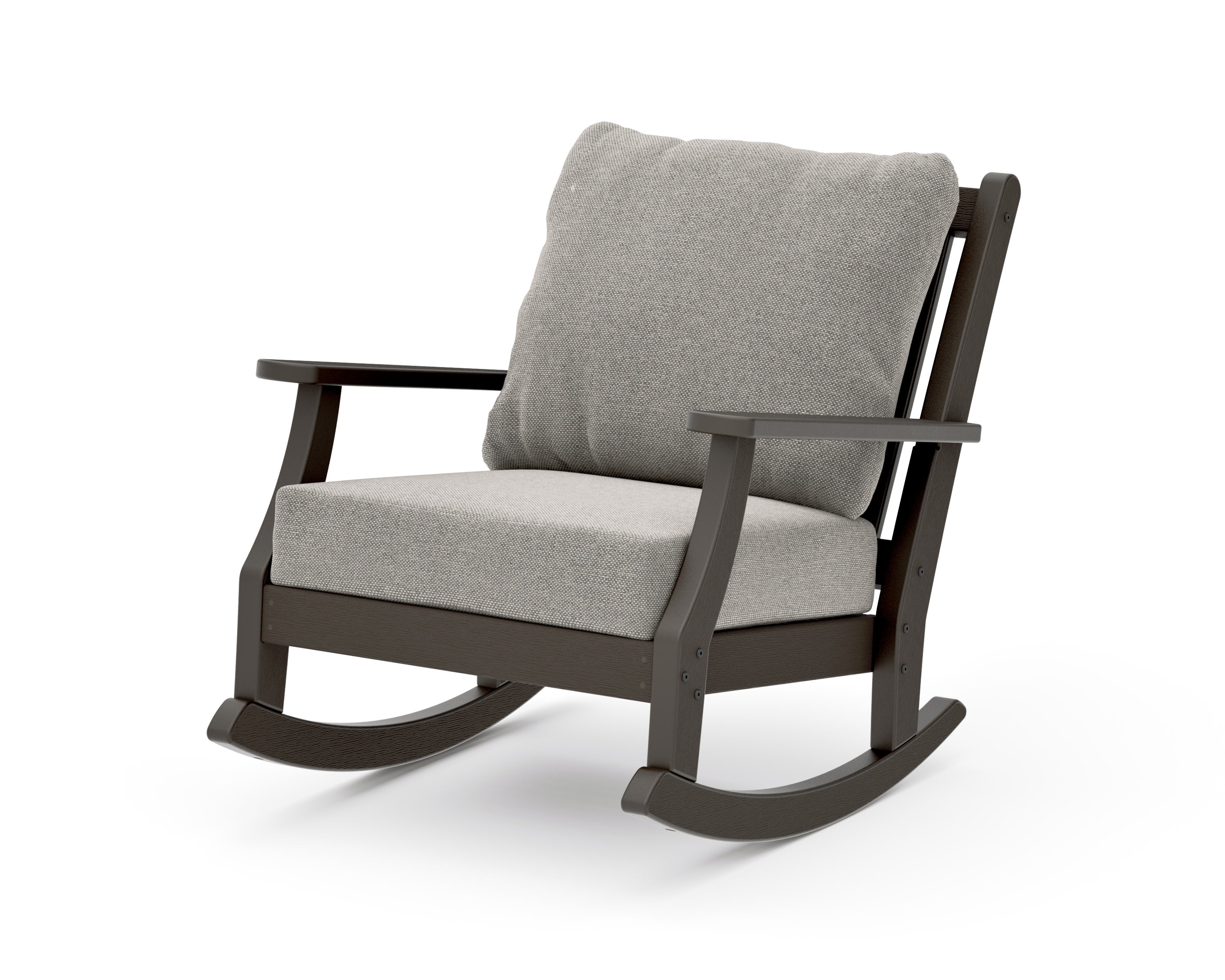 Wovendale Deep Seating Rocking Chair in Vintage Coffee / Weathered Tweed
