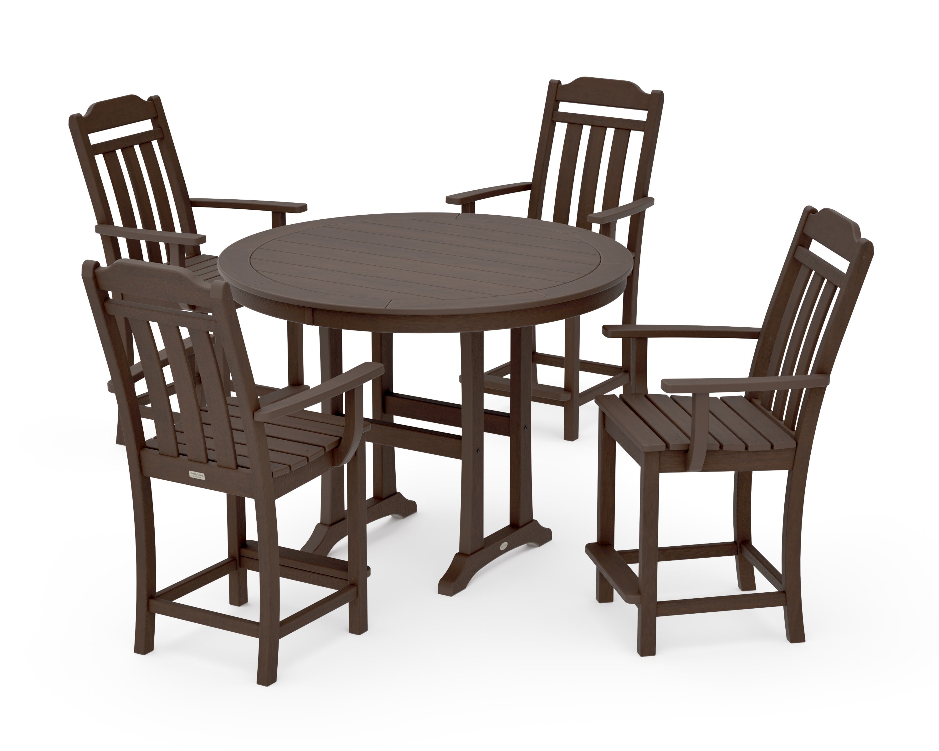 Cottage 5-Piece Round Counter Set in Kona