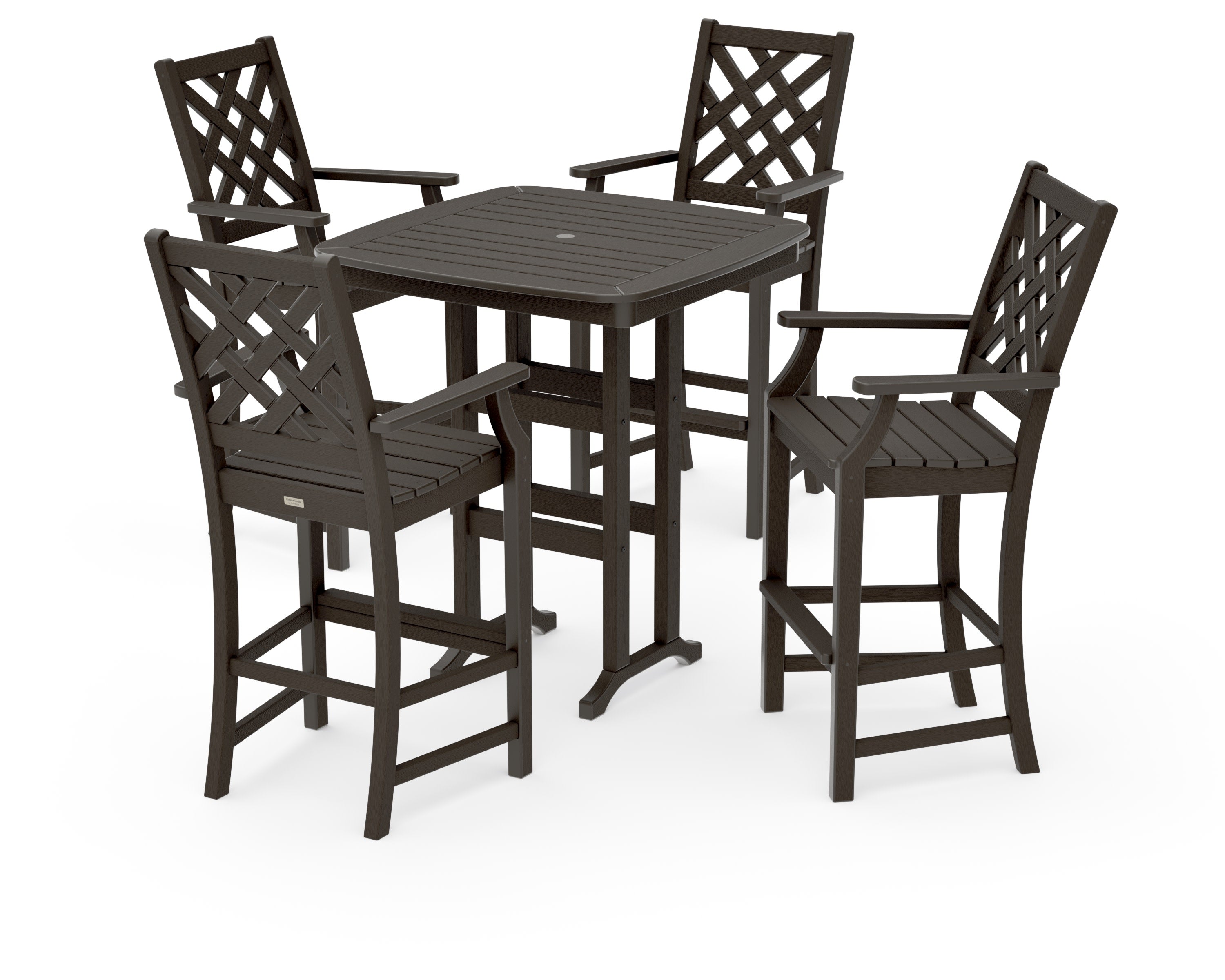 Wovendale 5-Piece Bar Set in Vintage Coffee