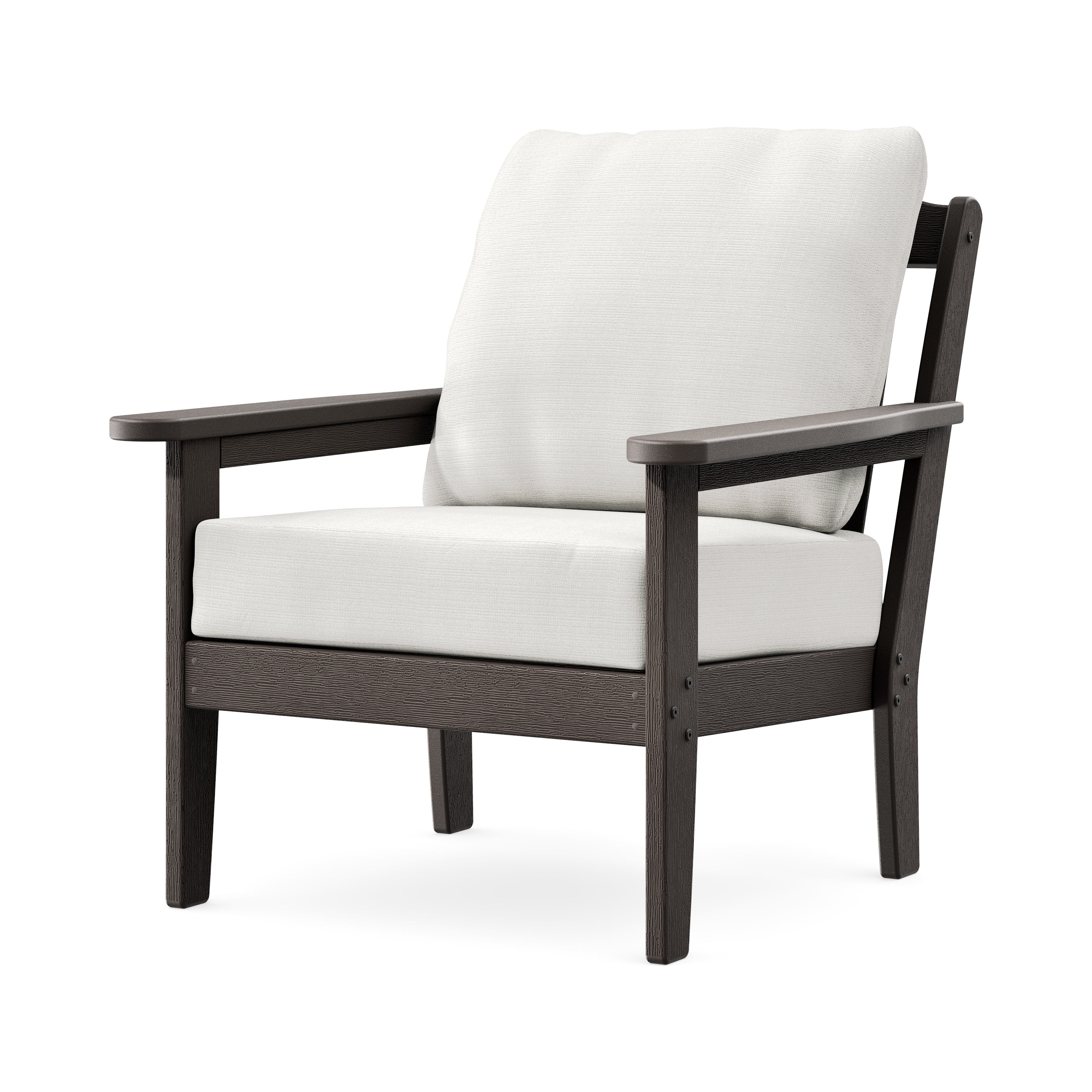 Cottage Deep Seating Chair in Vintage Coffee / Natural Linen