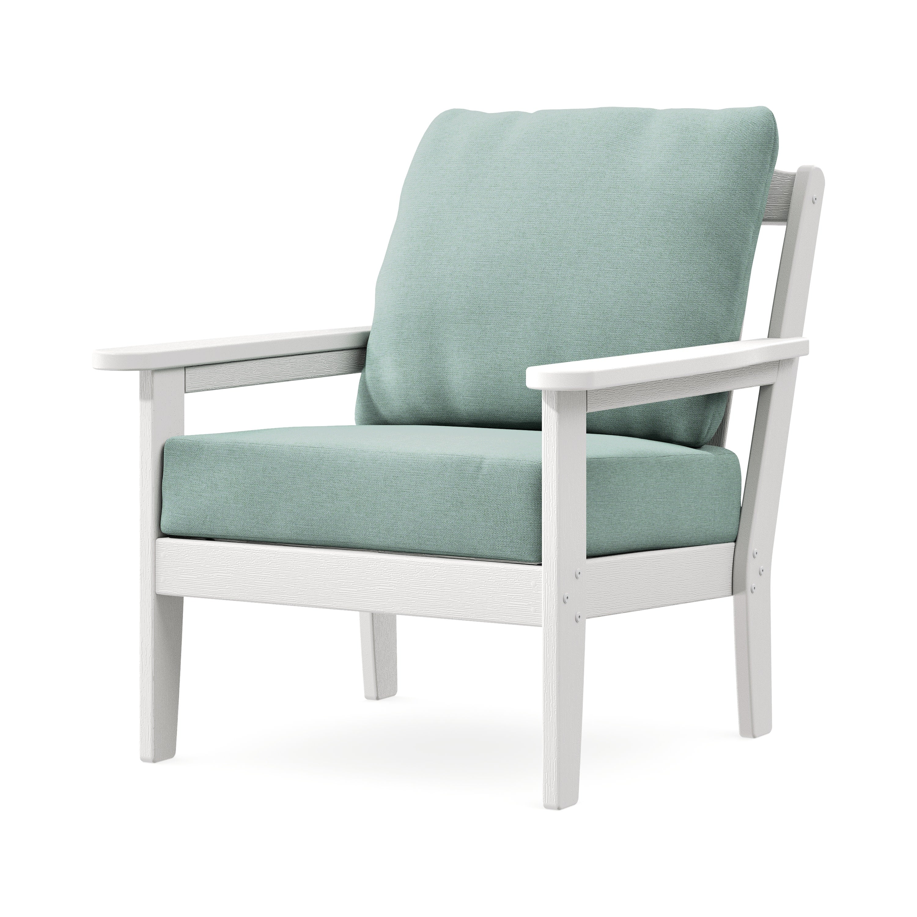 Cottage Deep Seating Chair in Vintage White / Glacier Spa