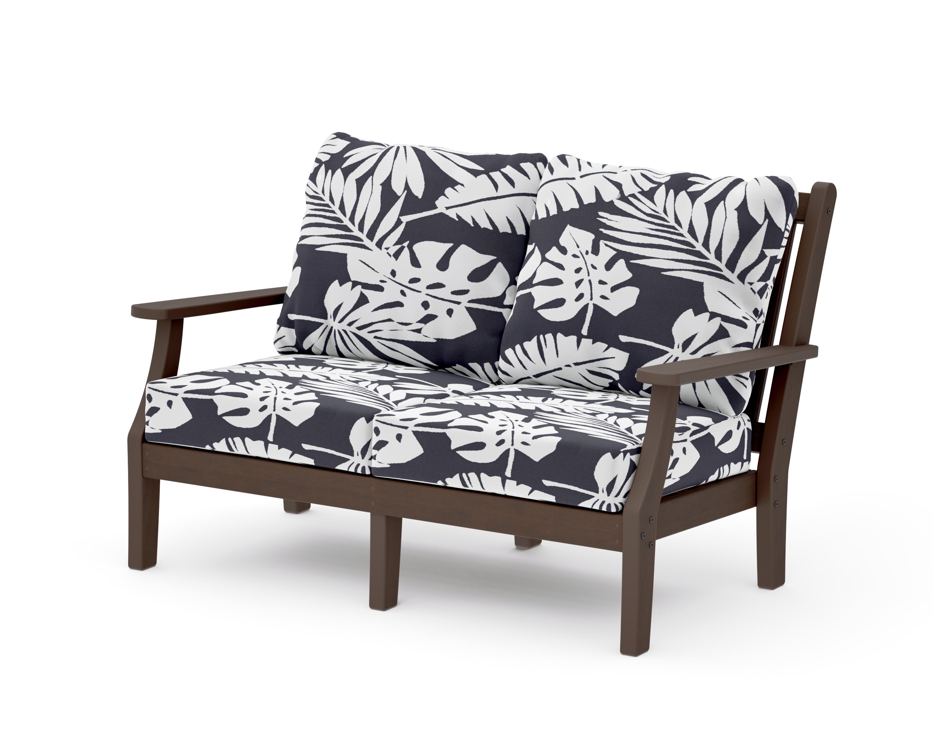 Wovendale Deep Seating Loveseat in Kona / Leaf Navy