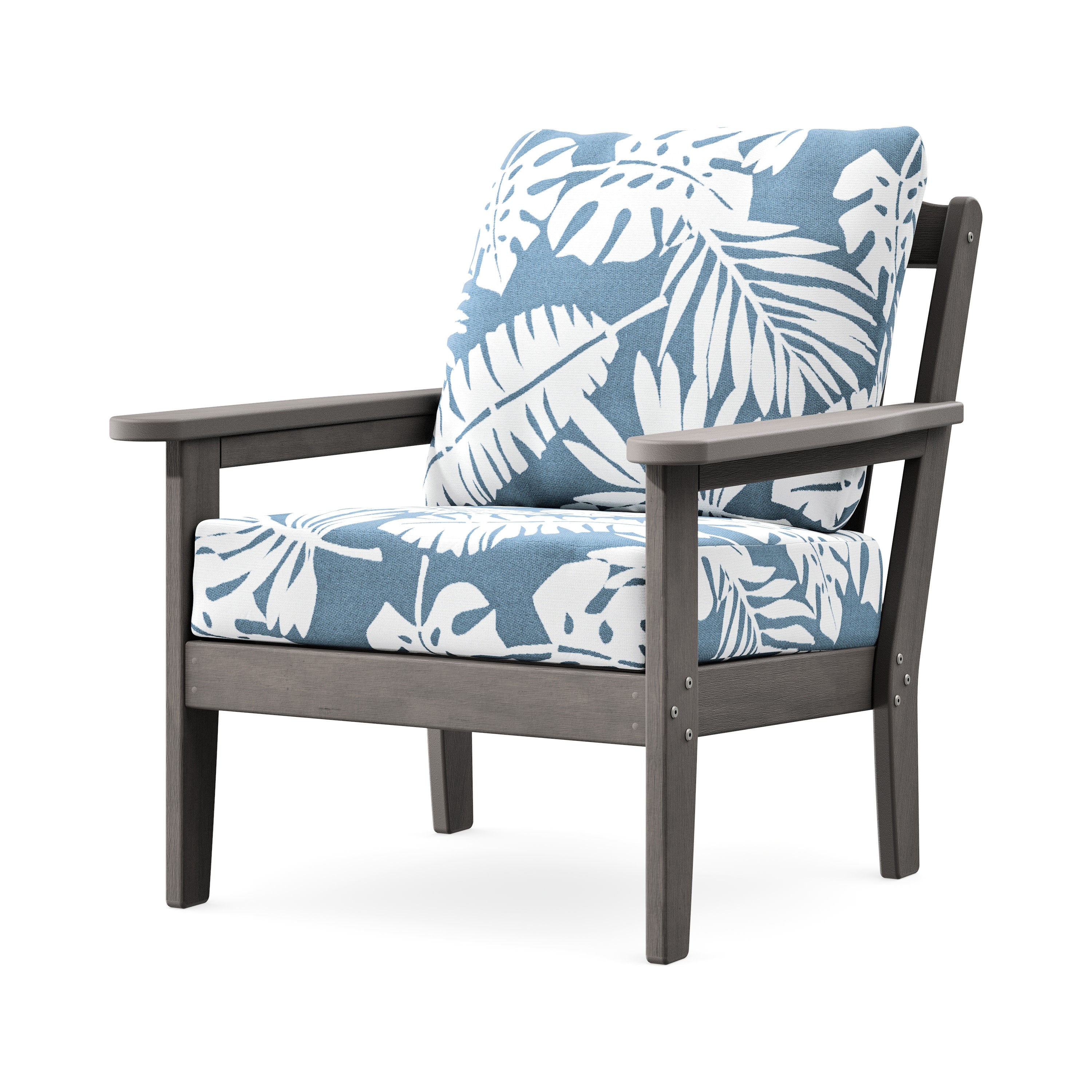 Cottage Deep Seating Chair in Driftwood / Leaf Sky Blue