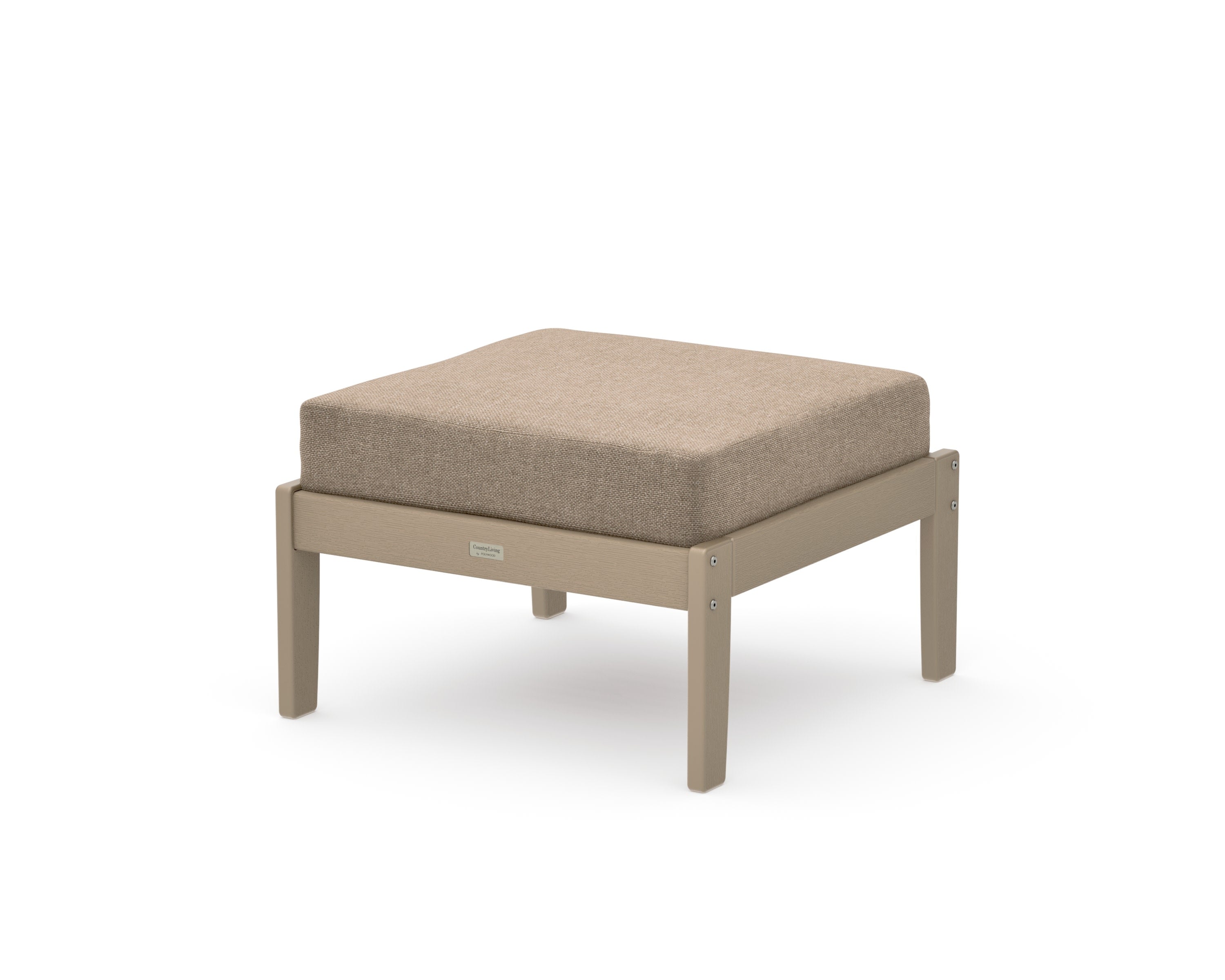 Cottage Deep Seating Ottoman in Vintage Sahara / Spiced Burlap
