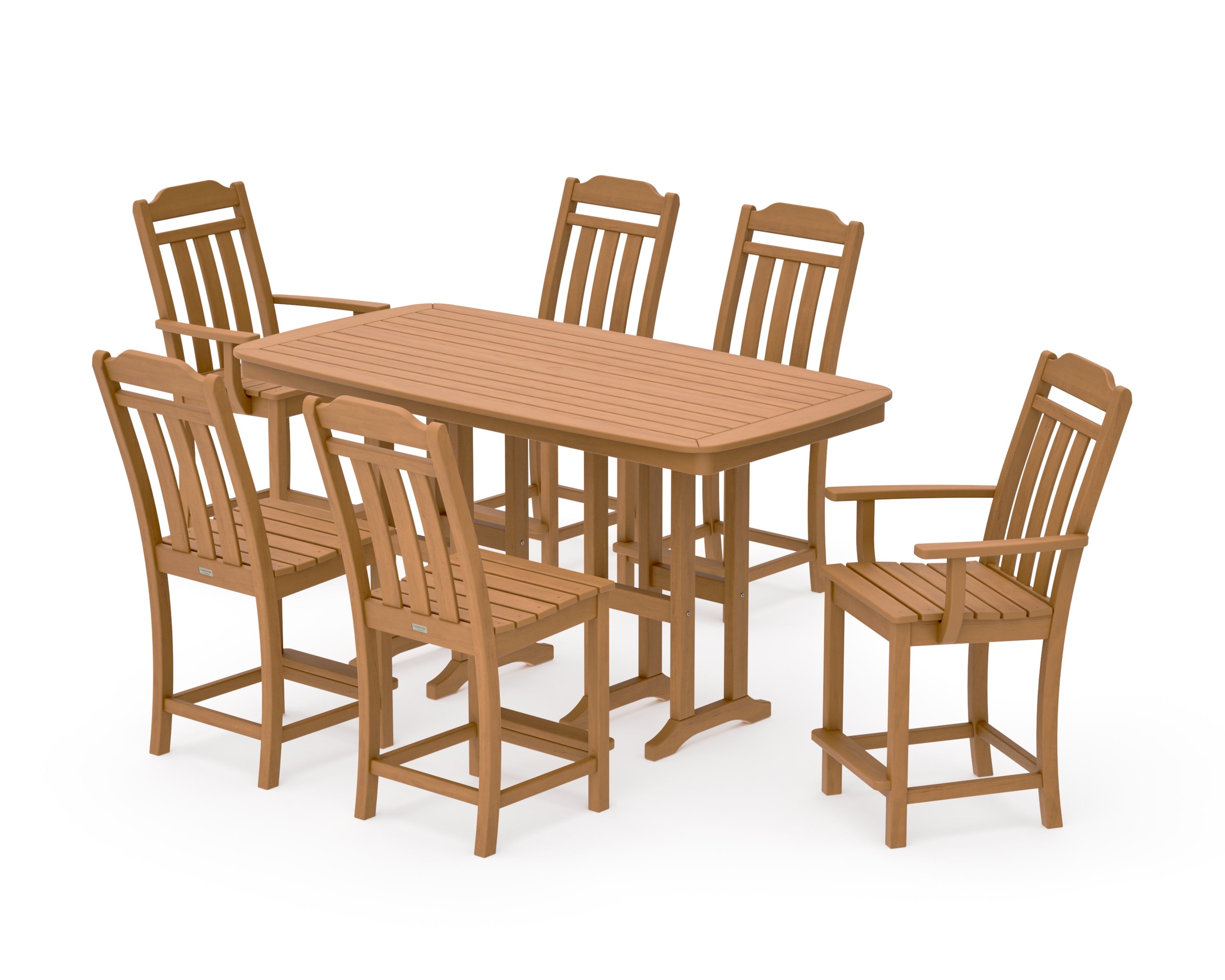 Cottage 7-Piece Counter Set in Natural
