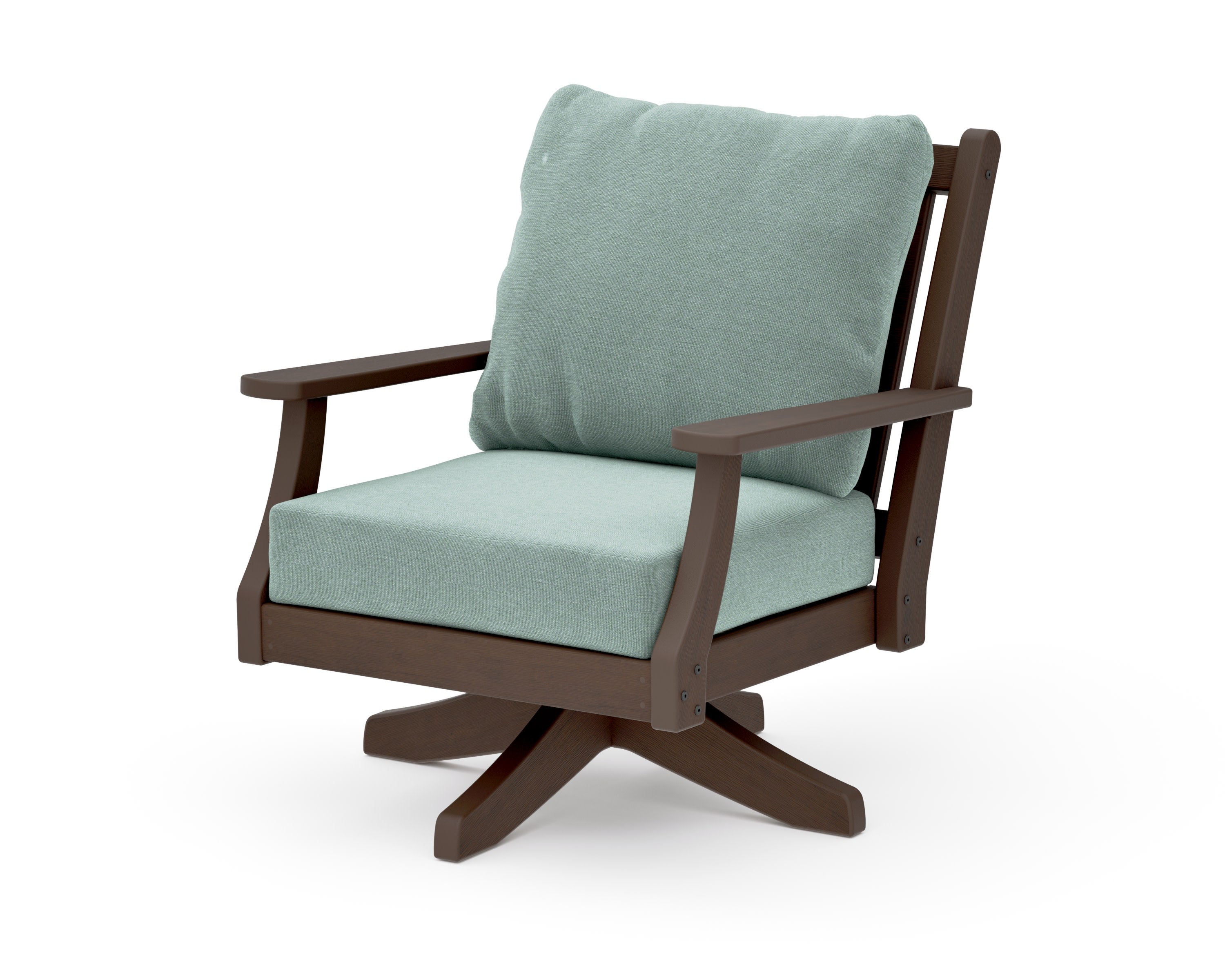 Wovendale Deep Seating Swivel Chair in Kona / Glacier Spa