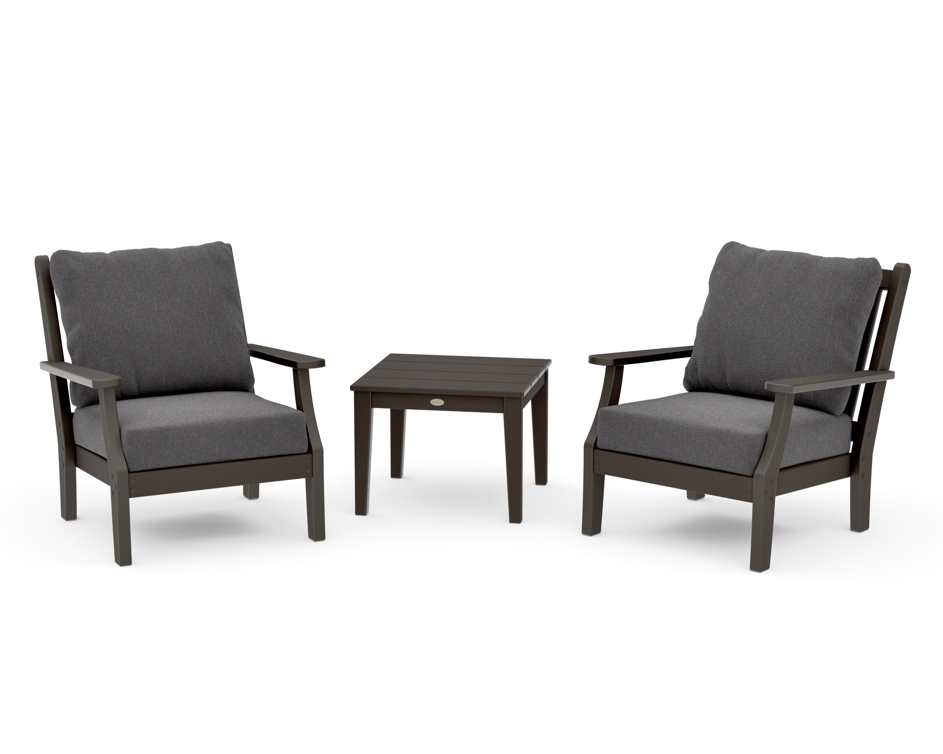 Wovendale 3-Piece Deep Seating Set in Vintage Coffee / Ash Charcoal