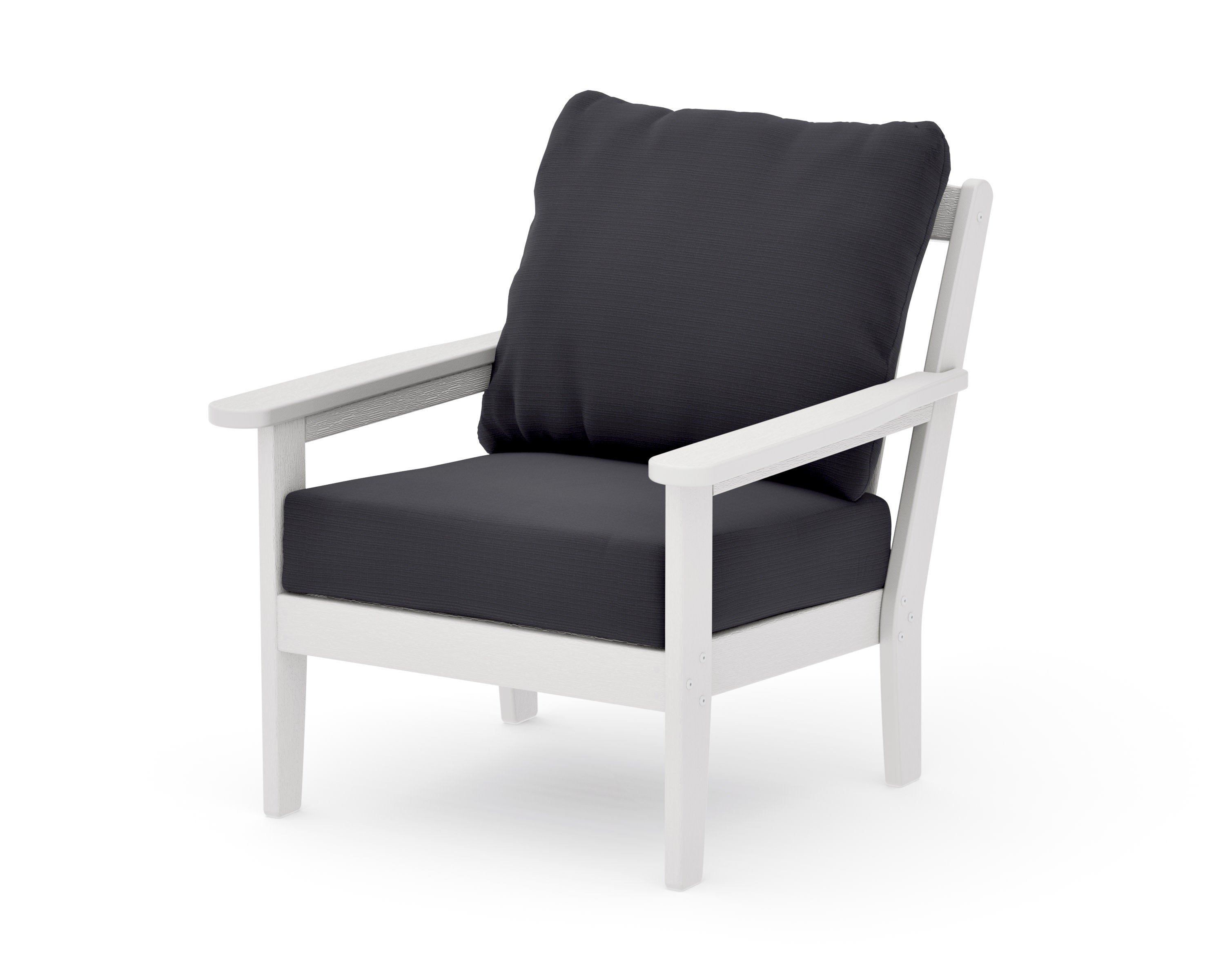 Cottage Deep Seating Chair in Vintage White / Midnight Linen
