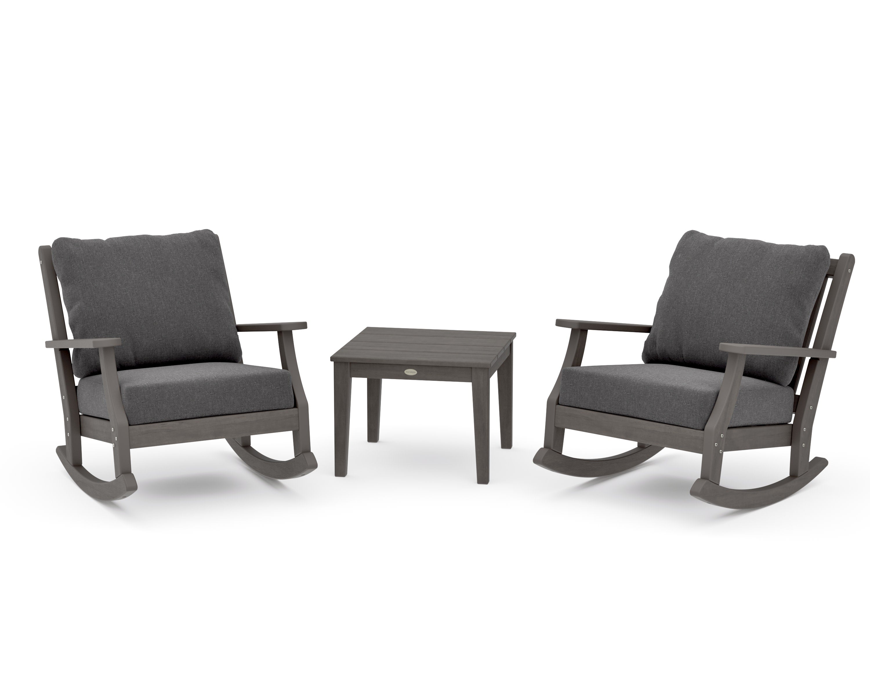 Wovendale 3-Piece Deep Seating Rocker Set in Driftwood / Ash Charcoal