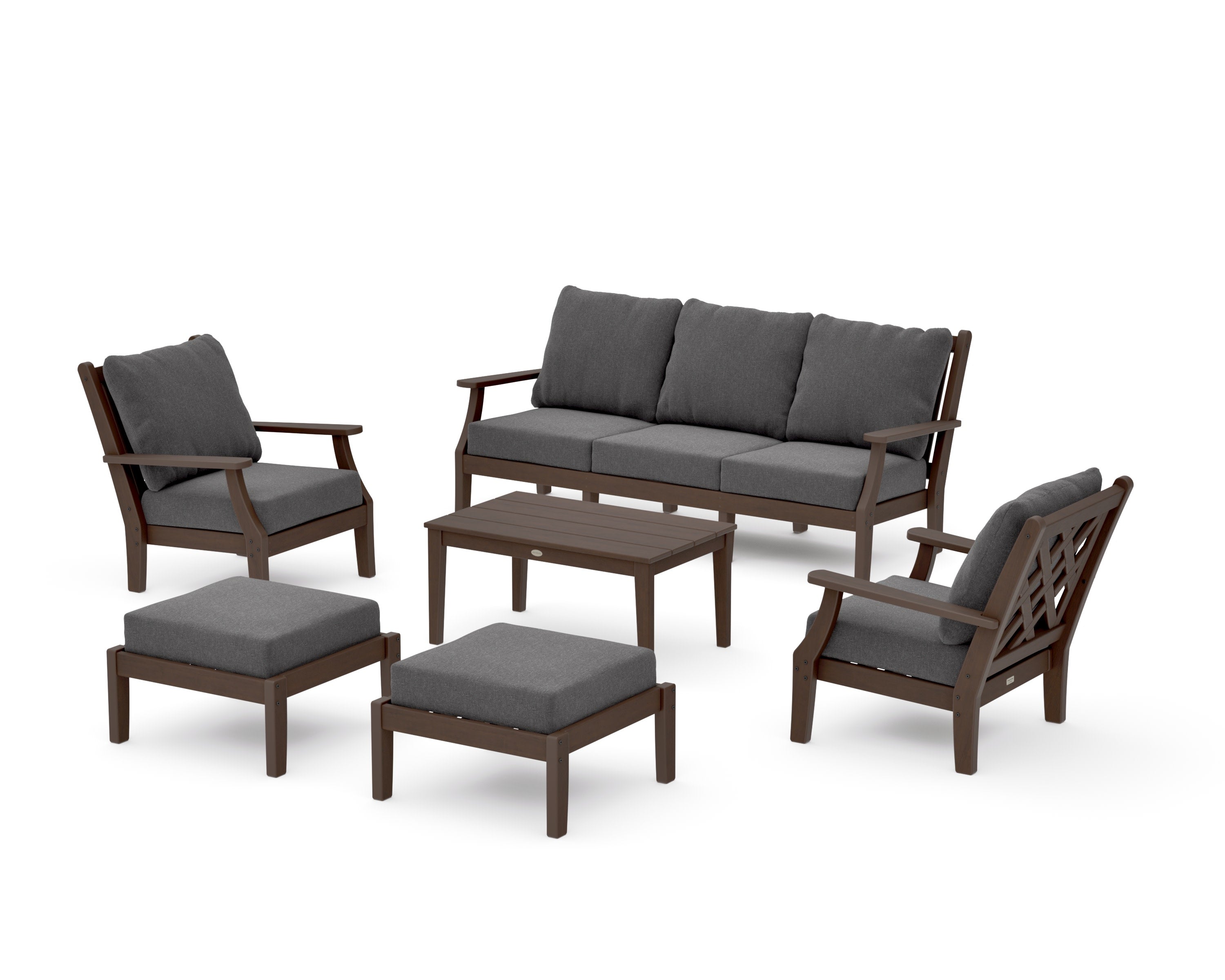 Wovendale 6-Piece Lounge Sofa Set in Kona / Ash Charcoal