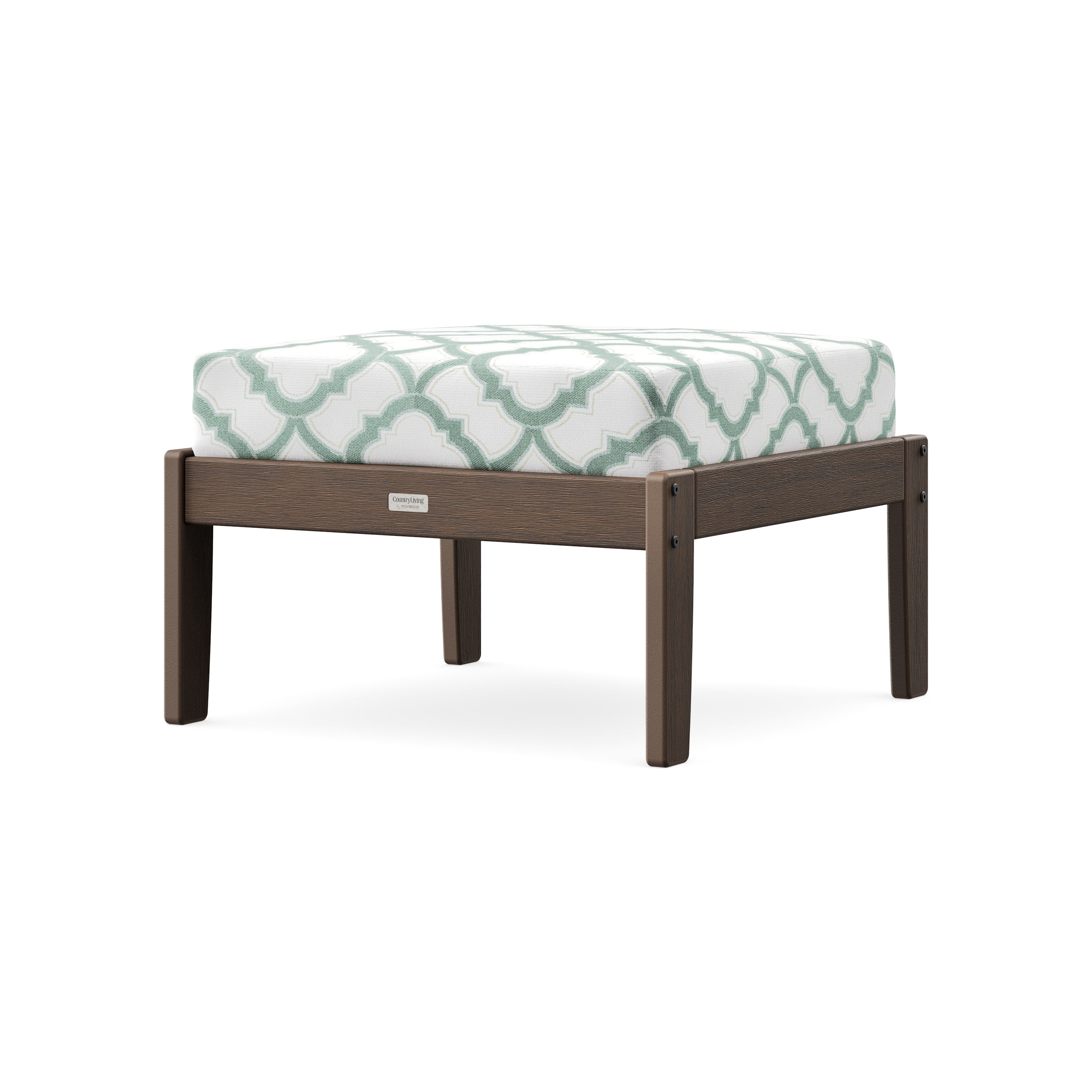 Cottage Deep Seating Ottoman in Kona / Trellis Glacier Spa
