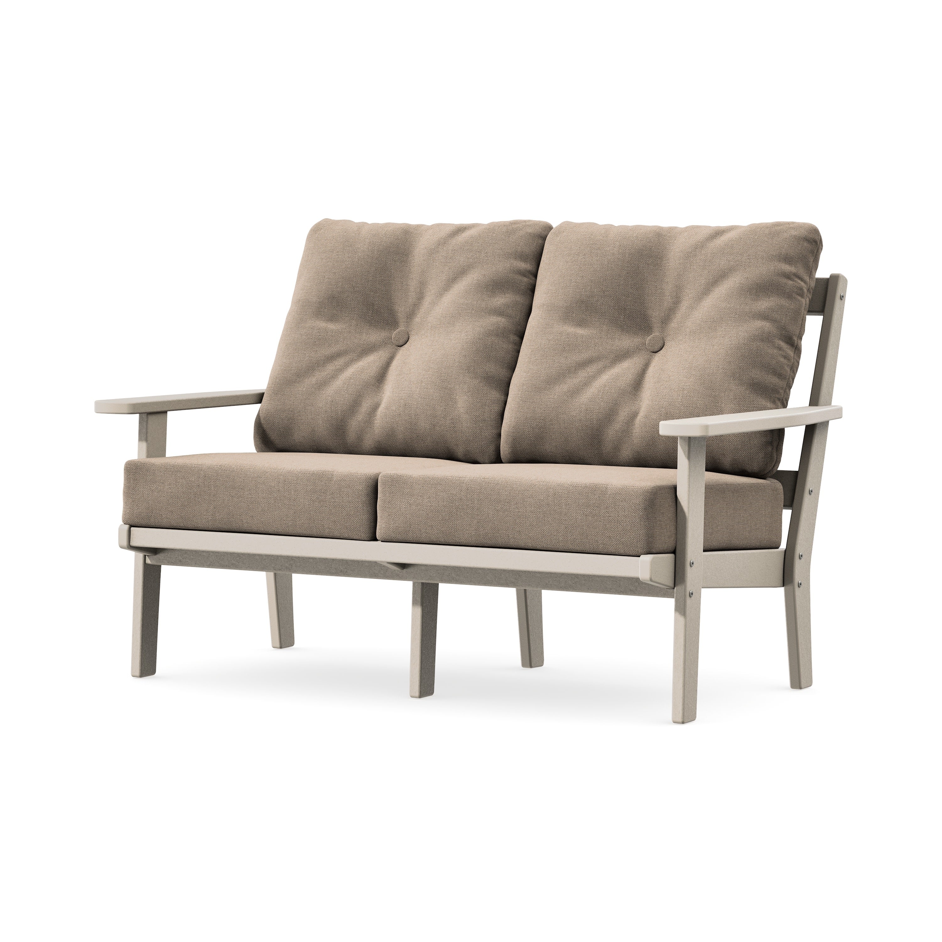 Prairie Deep SeatingLoveseat in Sand / Spiced Burlap