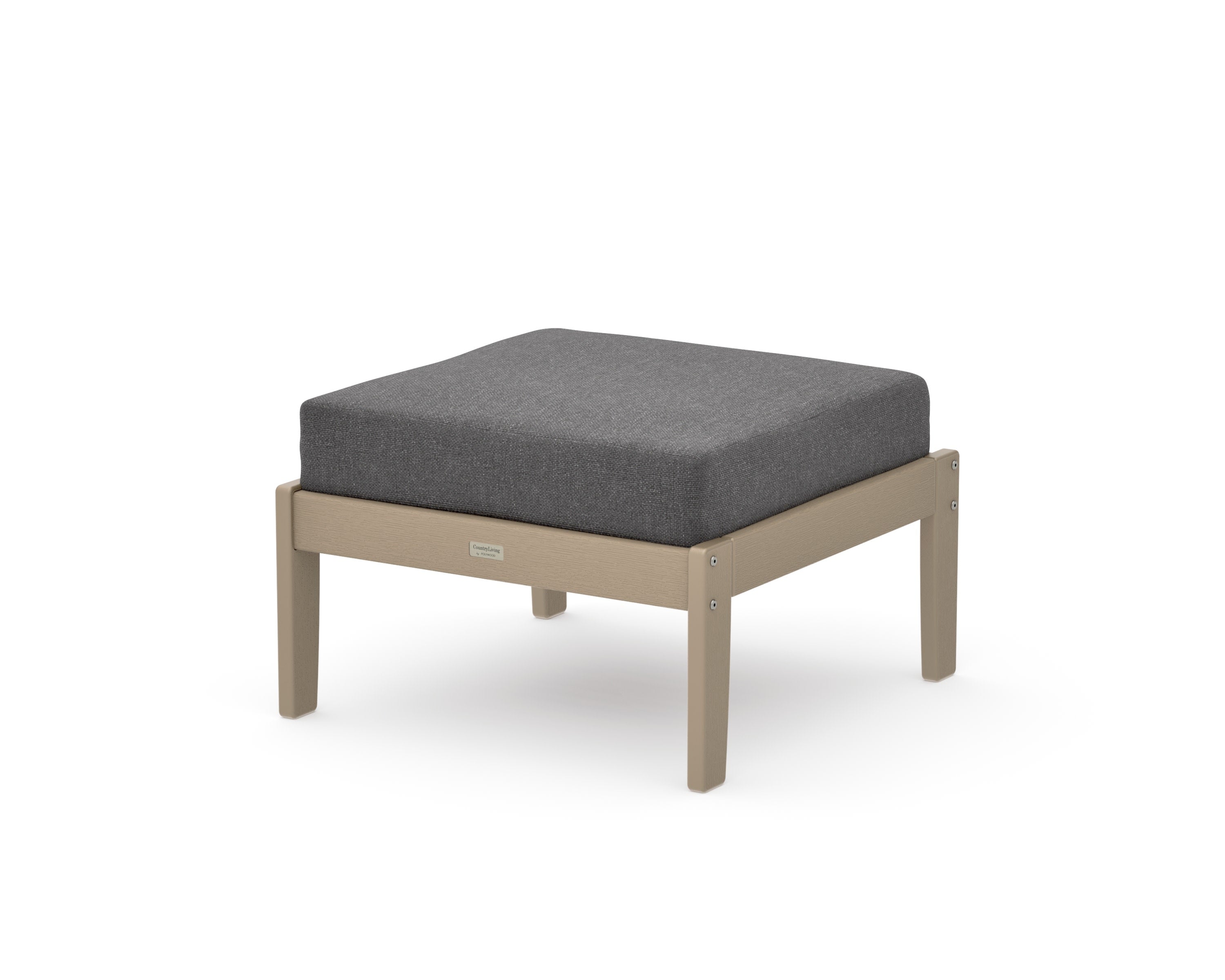 Cottage Deep Seating Ottoman in Vintage Sahara / Ash Charcoal