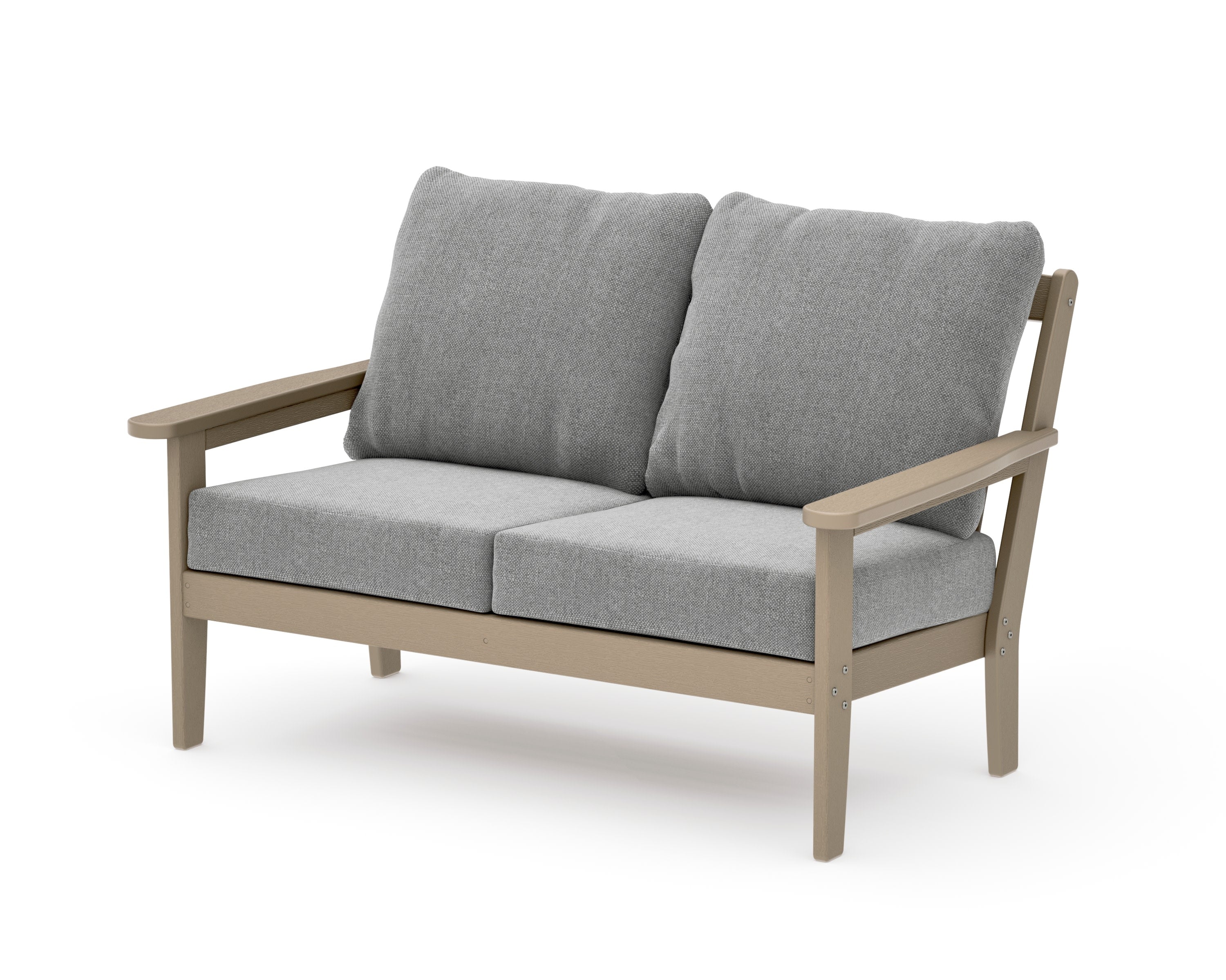 Cottage Deep Seating Loveseat in Vintage Sahara / Grey Mist