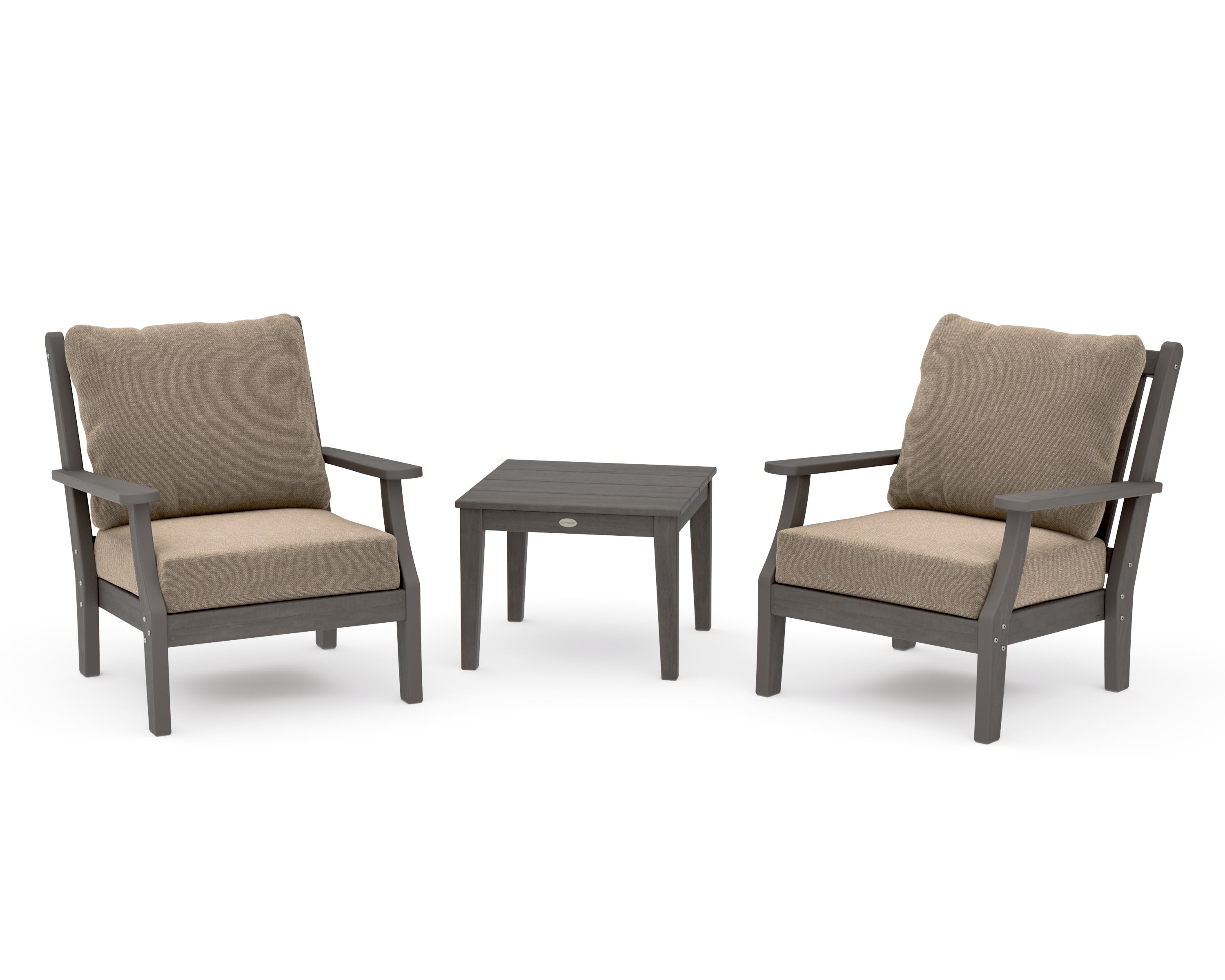 Wovendale 3-Piece Deep Seating Set in Driftwood / Spiced Burlap