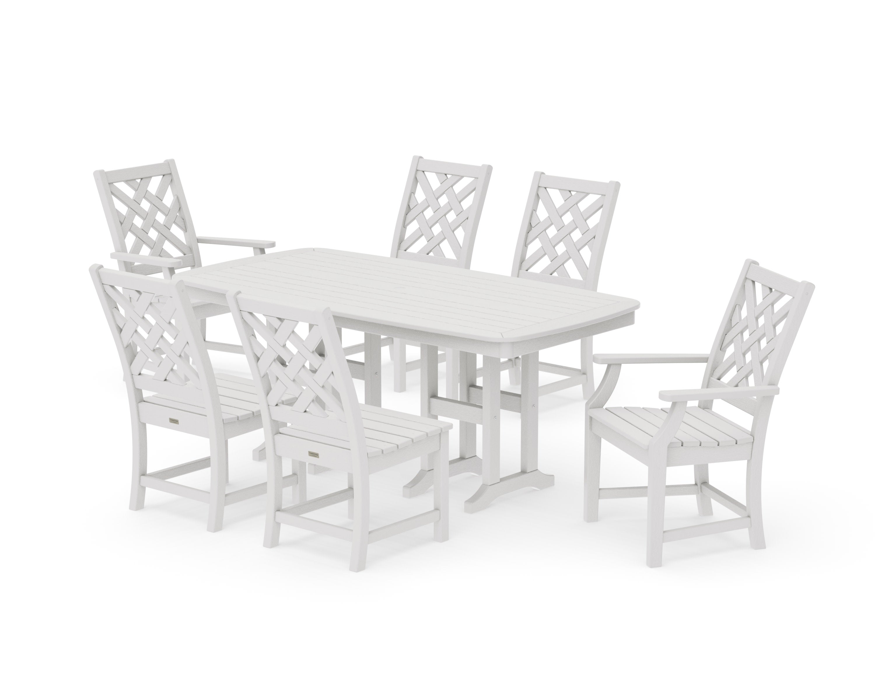 Wovendale 7-Piece Dining Set in Vintage White