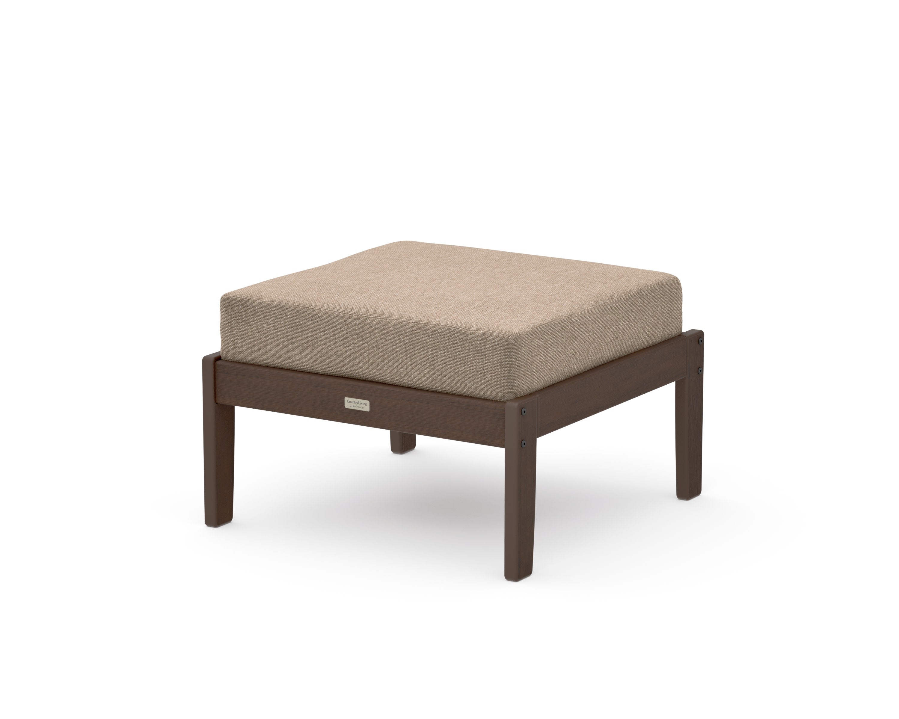Cottage Deep Seating Ottoman in Kona / Spiced Burlap