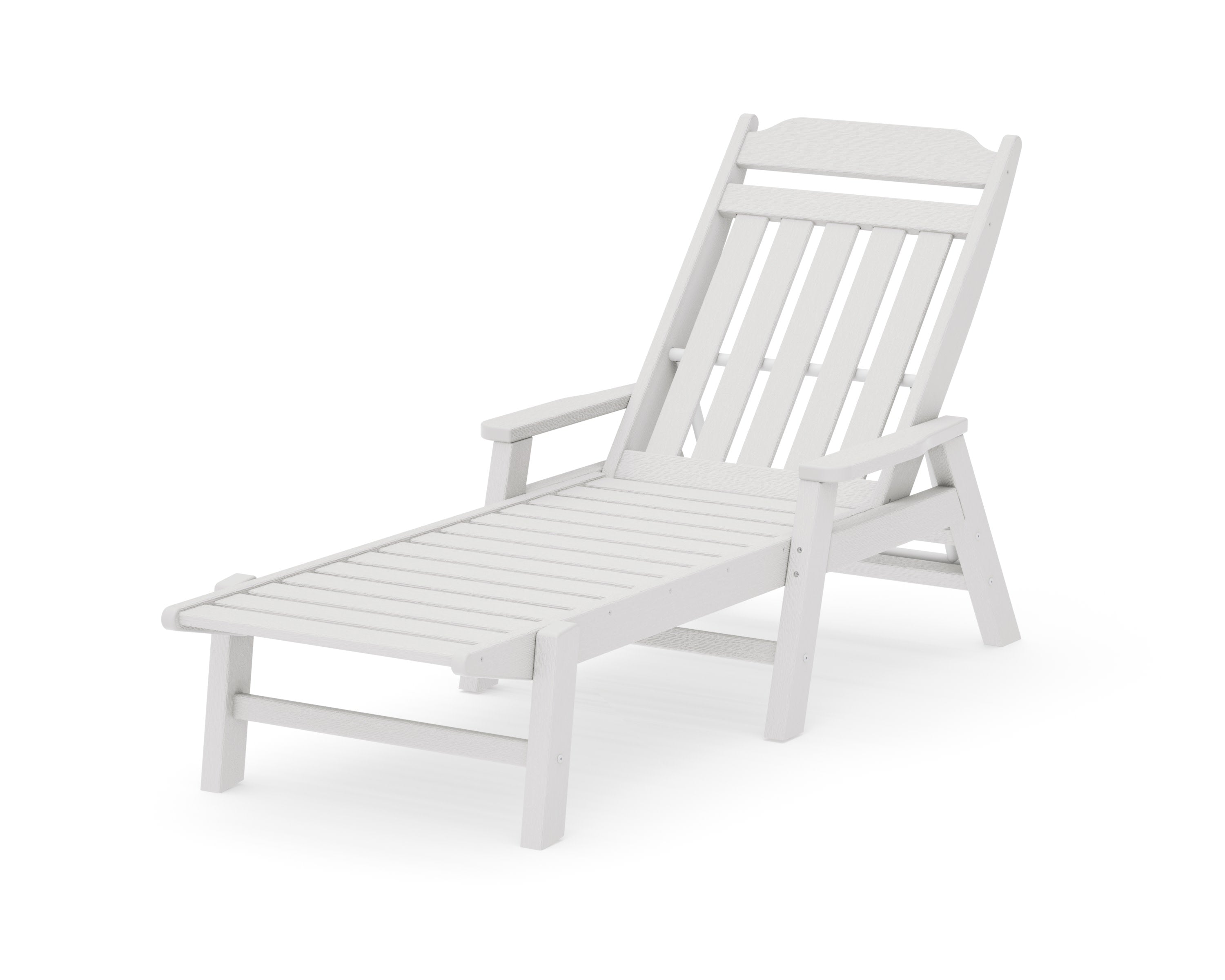 Cottage Chaise with Arms in Vintage White