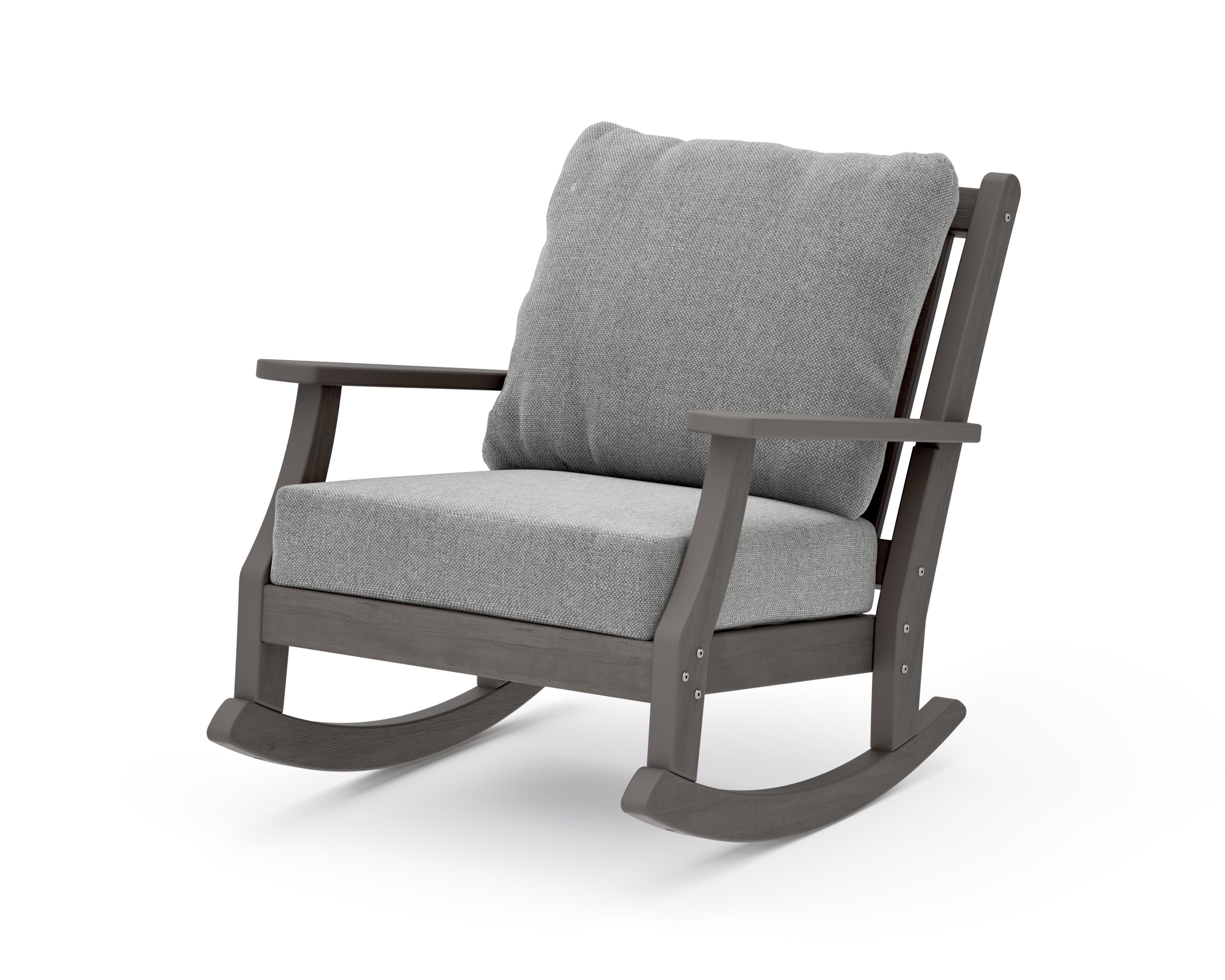 Wovendale Deep Seating Rocking Chair in Driftwood / Grey Mist