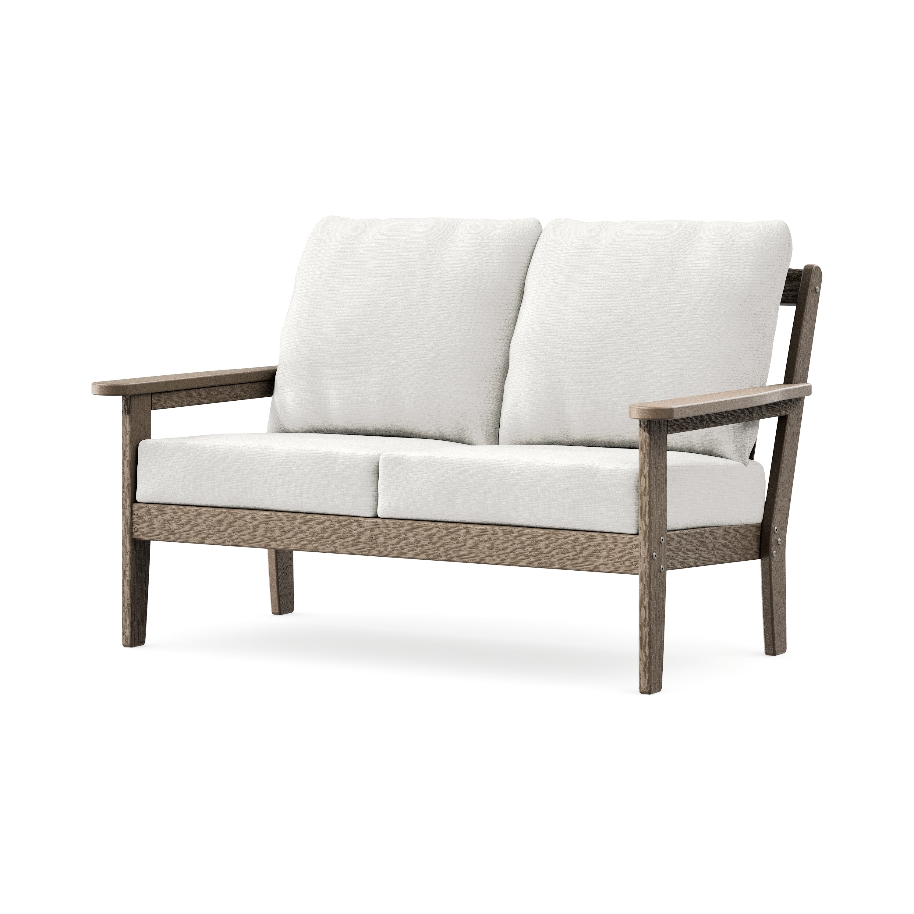 Cottage Deep Seating Loveseat in Vintage Sahara / Natural Linen