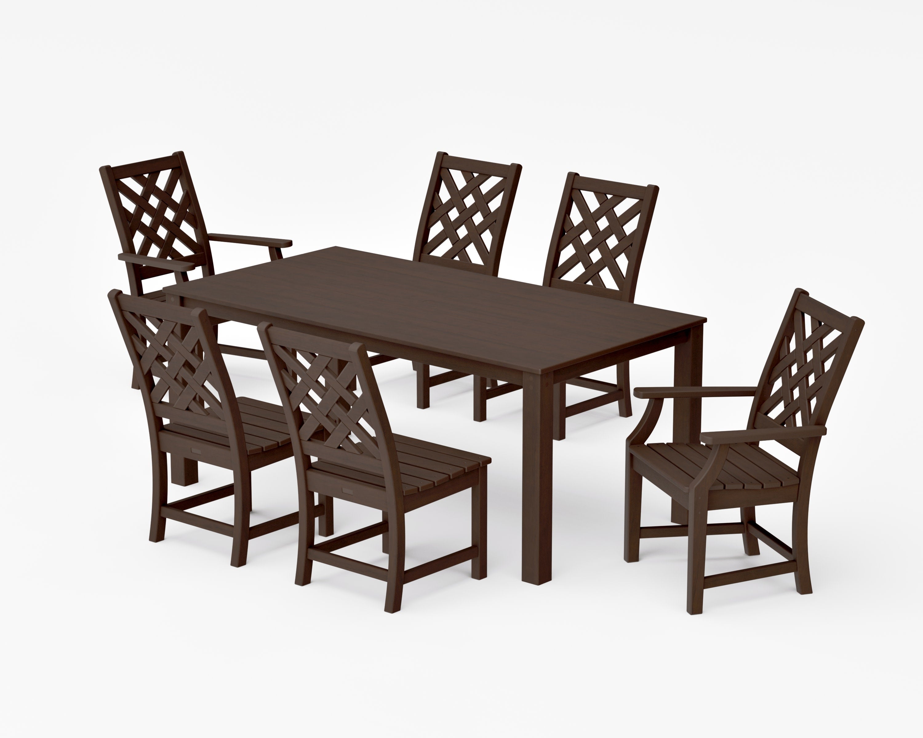 Wovendale 7-Piece Parsons Dining Set in Kona