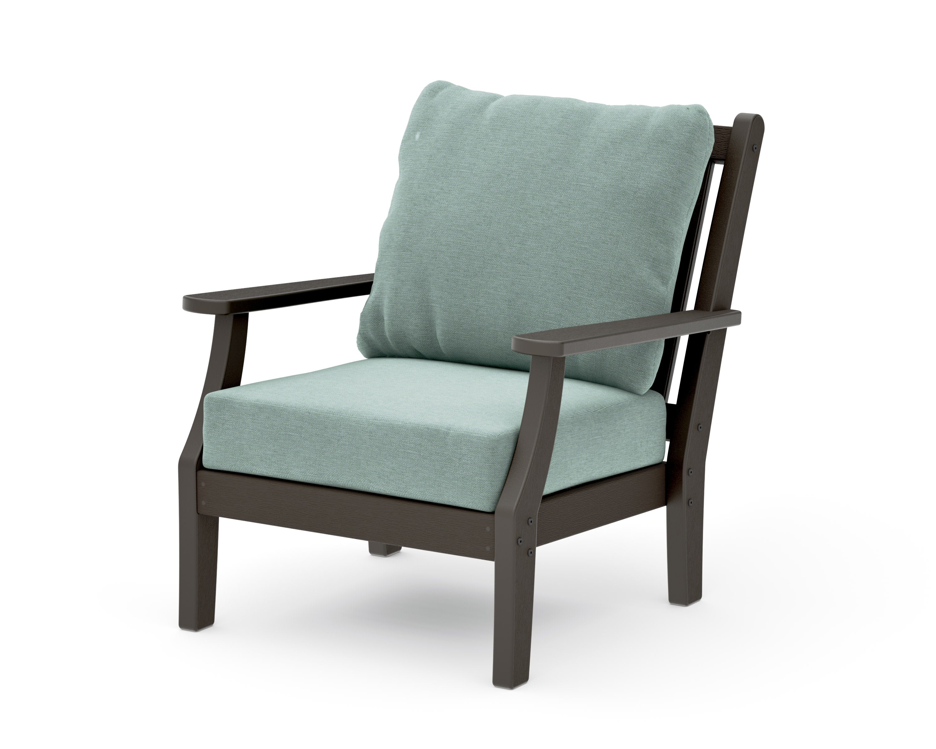 Wovendale Deep Seating Chair in Vintage Coffee / Glacier Spa