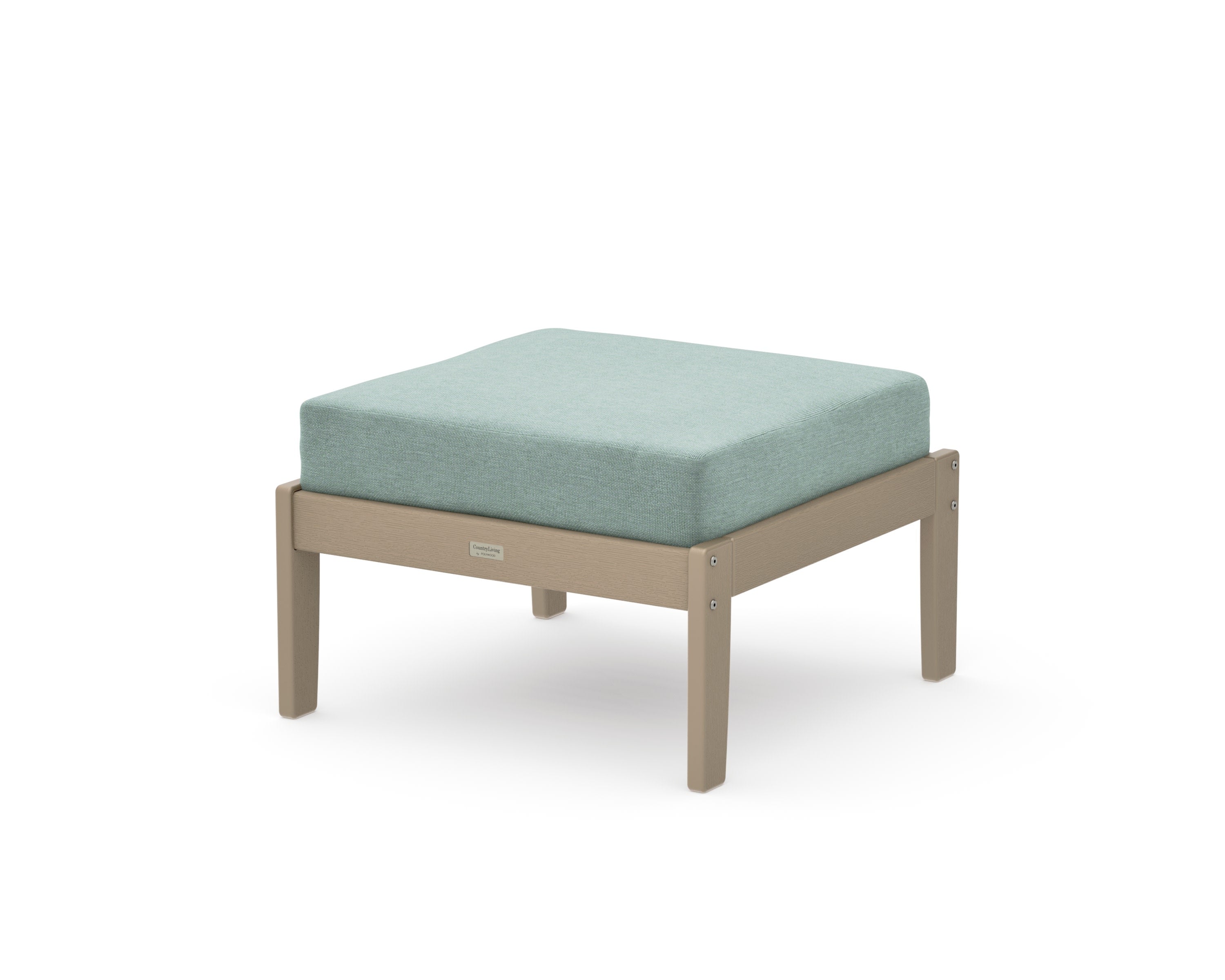 Cottage Deep Seating Ottoman in Vintage Sahara / Glacier Spa