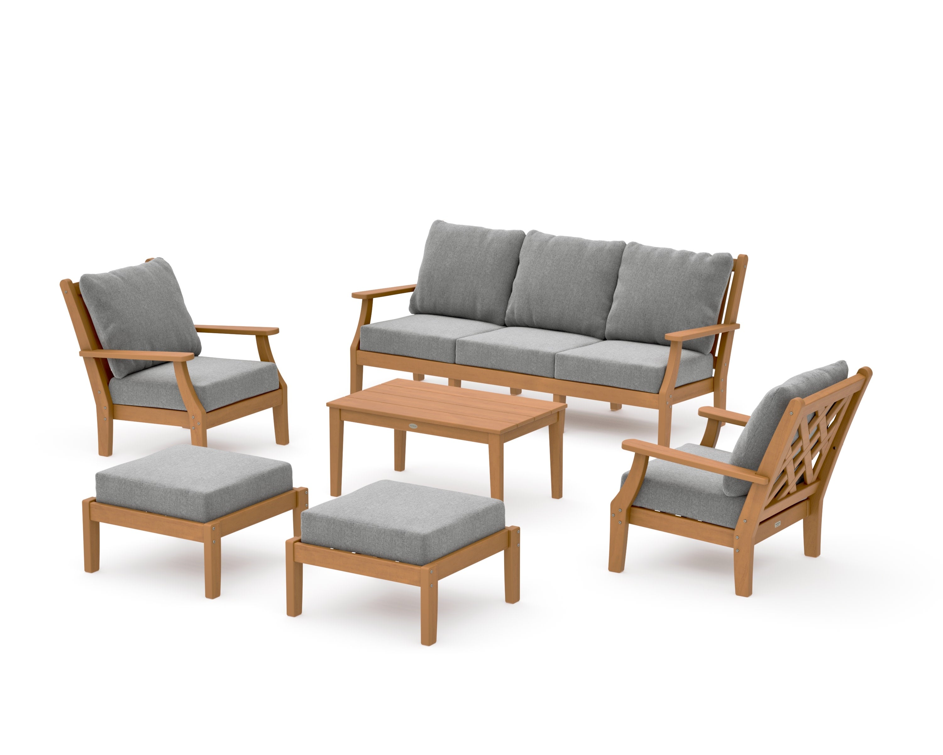 Wovendale 6-Piece Lounge Sofa Set in Natural / Grey Mist