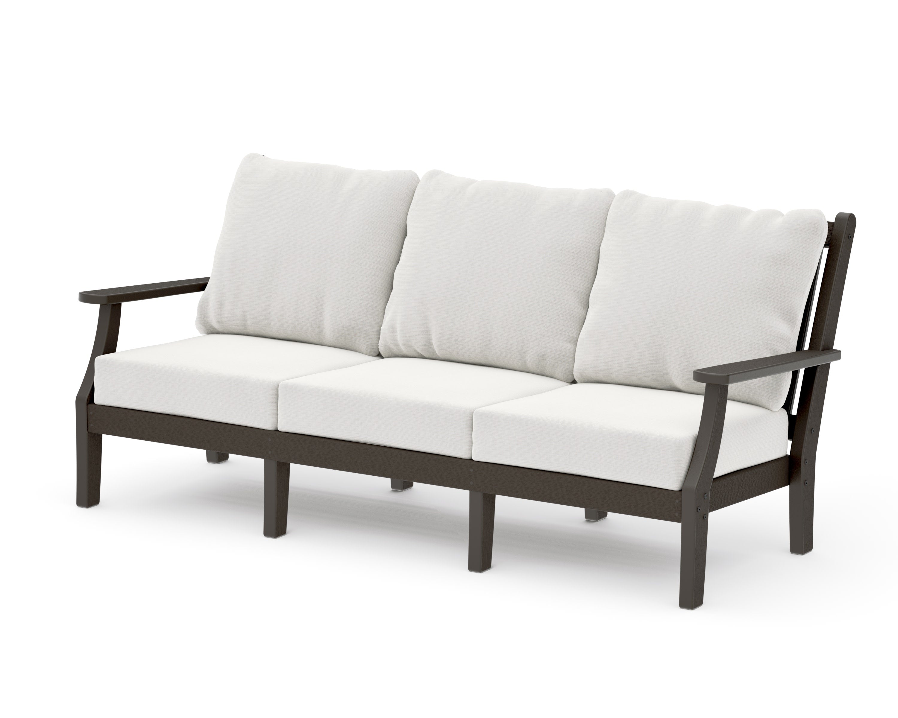 Wovendale Deep Seating Sofa in Vintage Coffee / Natural Linen
