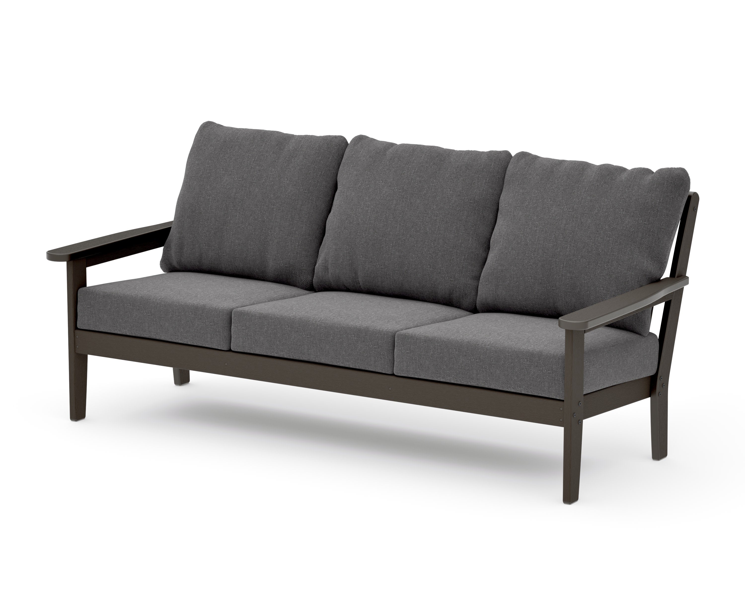 Cottage Deep Seating Sofa in Vintage Coffee / Ash Charcoal