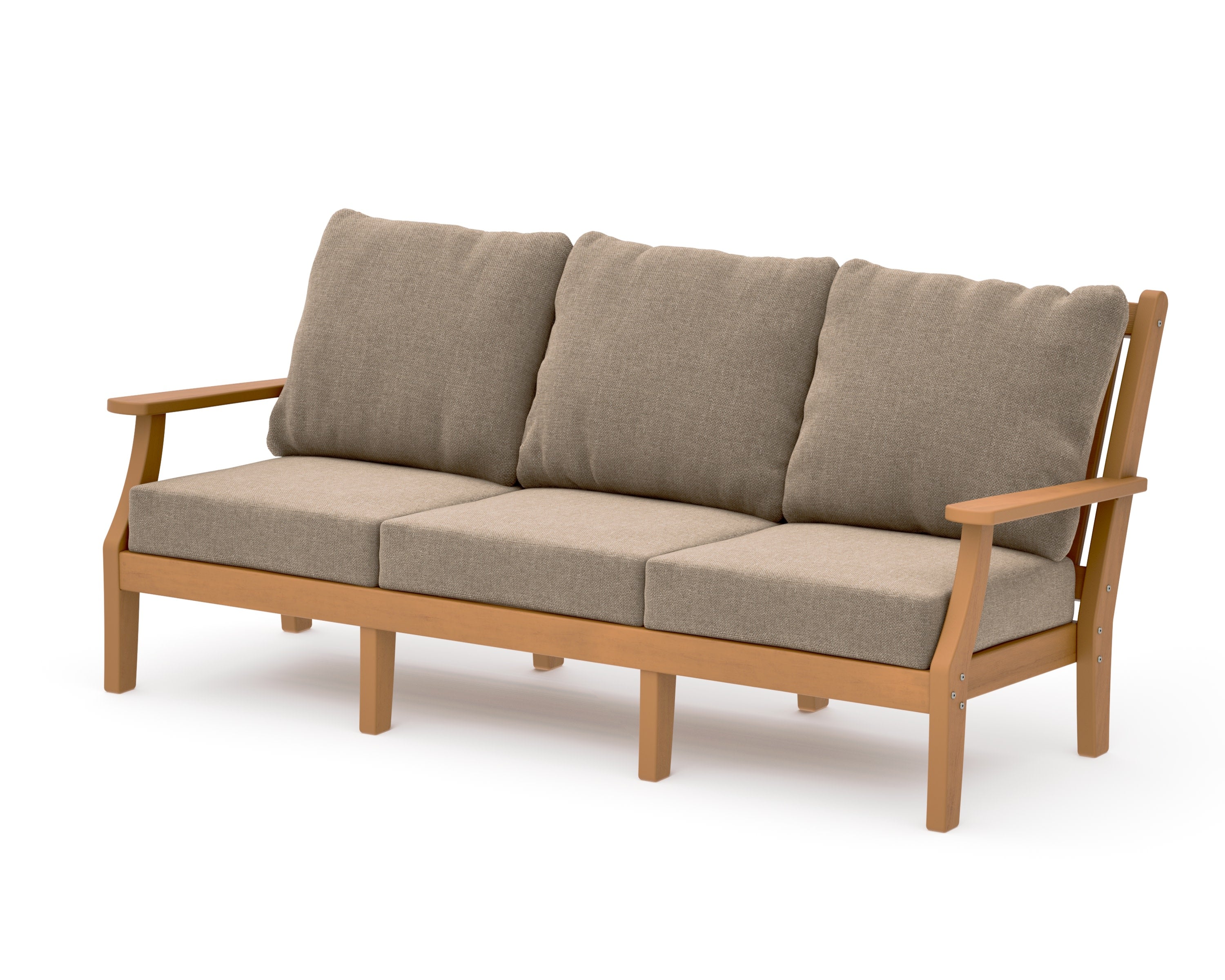 Wovendale Deep Seating Sofa in Natural / Spiced Burlap
