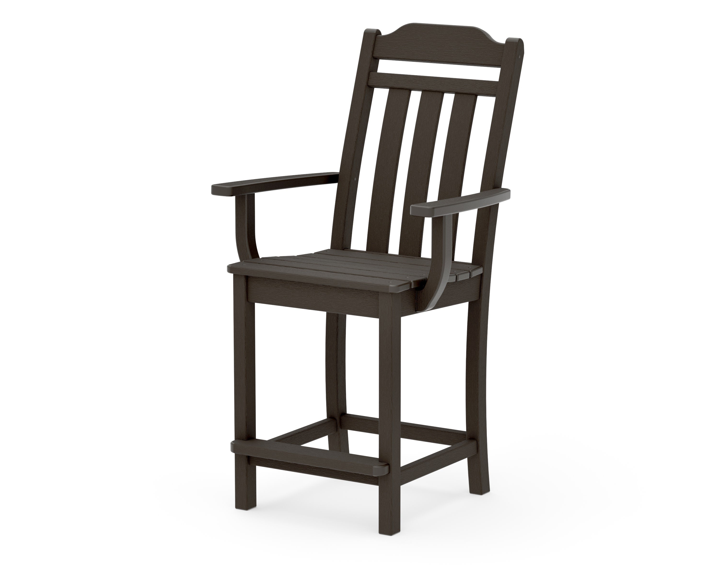 Cottage Counter Arm Chair in Vintage Coffee