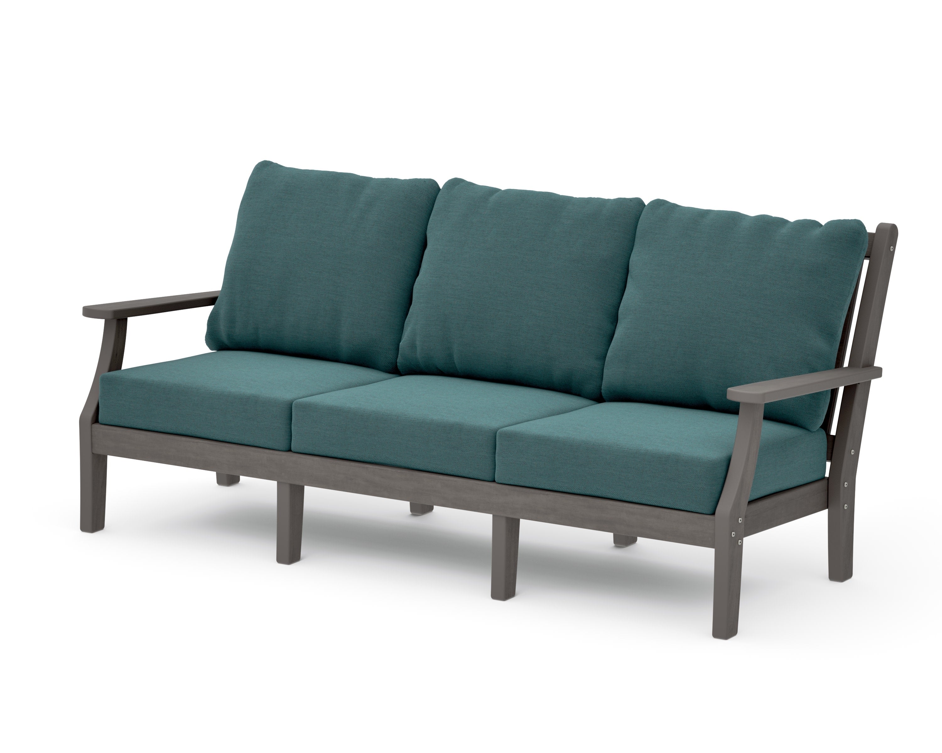 Wovendale Deep Seating Sofa in Driftwood / Ocean Teal