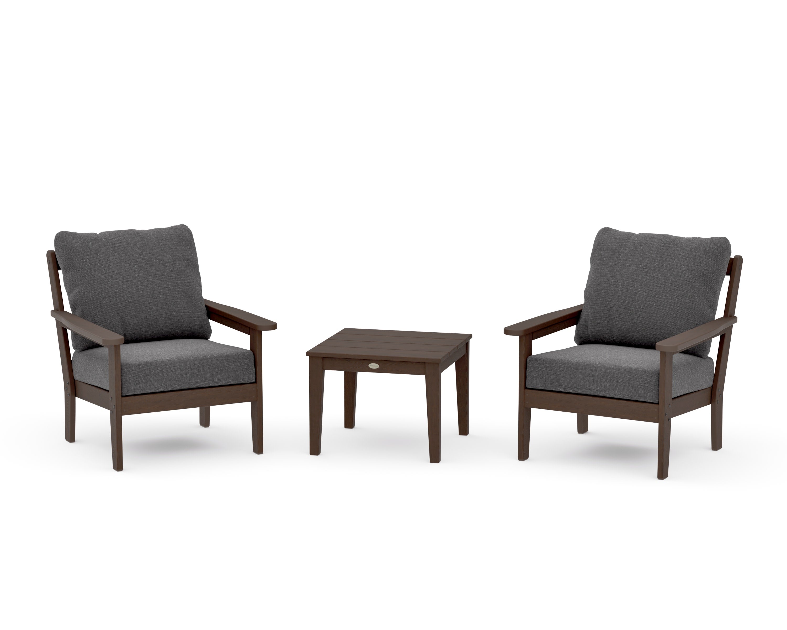 Cottage 3-Piece Deep Seating Set in Kona / Ash Charcoal