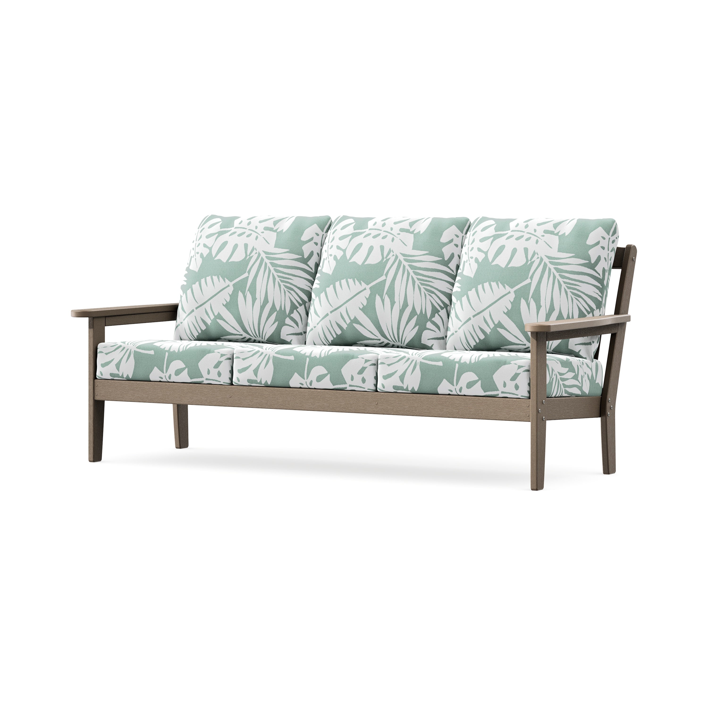 Cottage Deep Seating Sofa in Vintage Sahara / Leaf Glacier Spa
