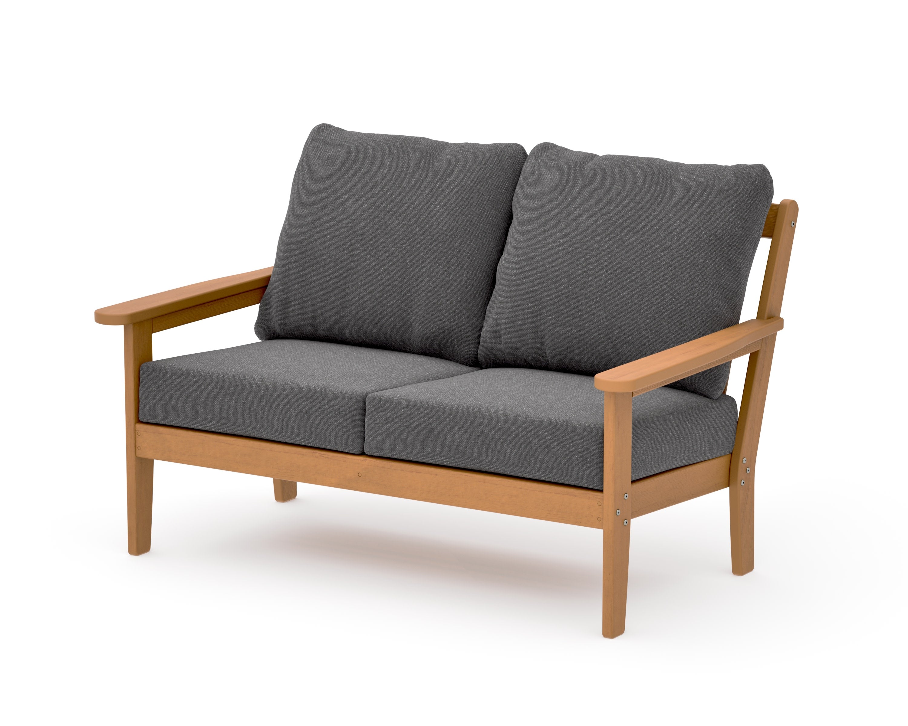 Cottage Deep Seating Loveseat in Natural / Ash Charcoal