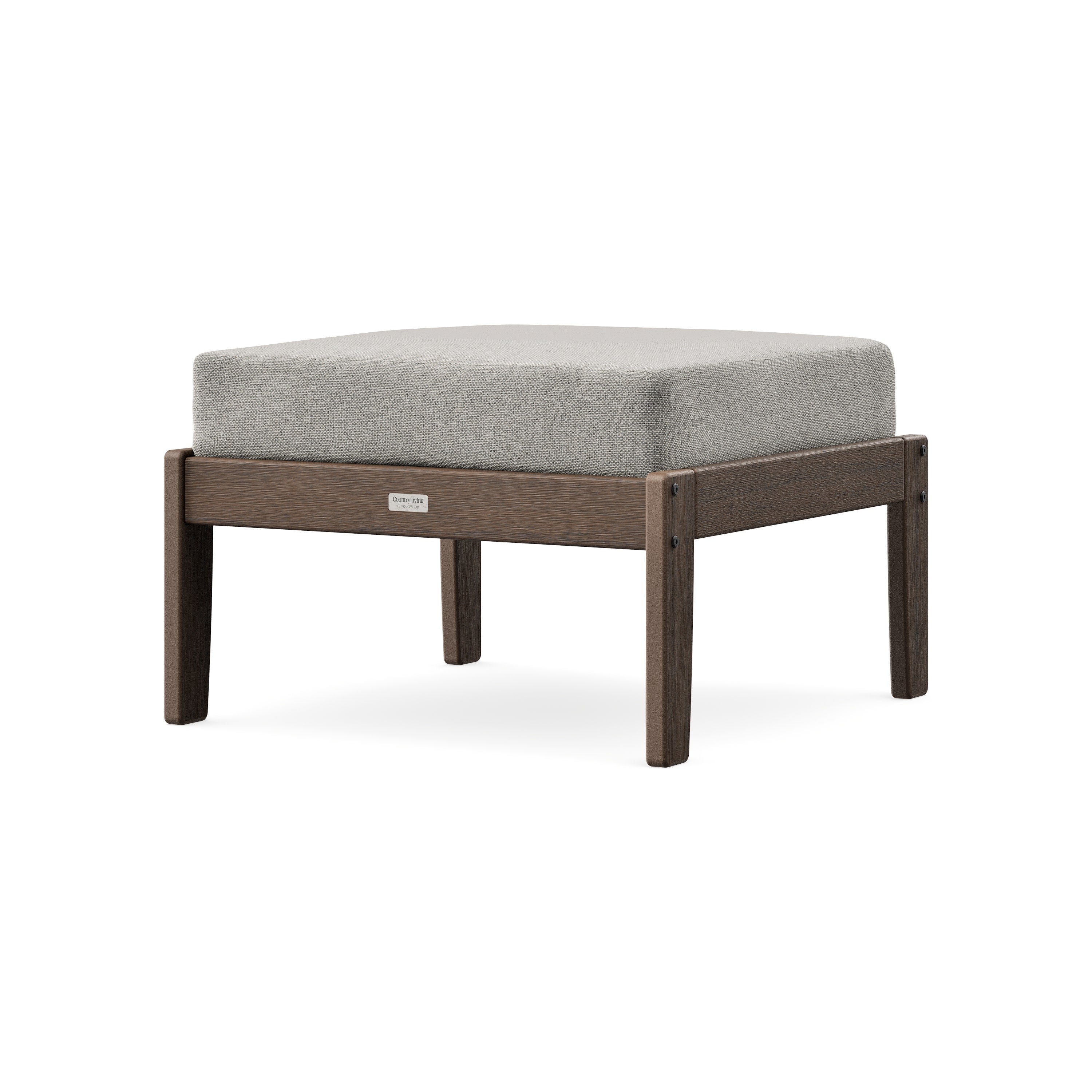 Cottage Deep Seating Ottoman in Kona / Weathered Tweed