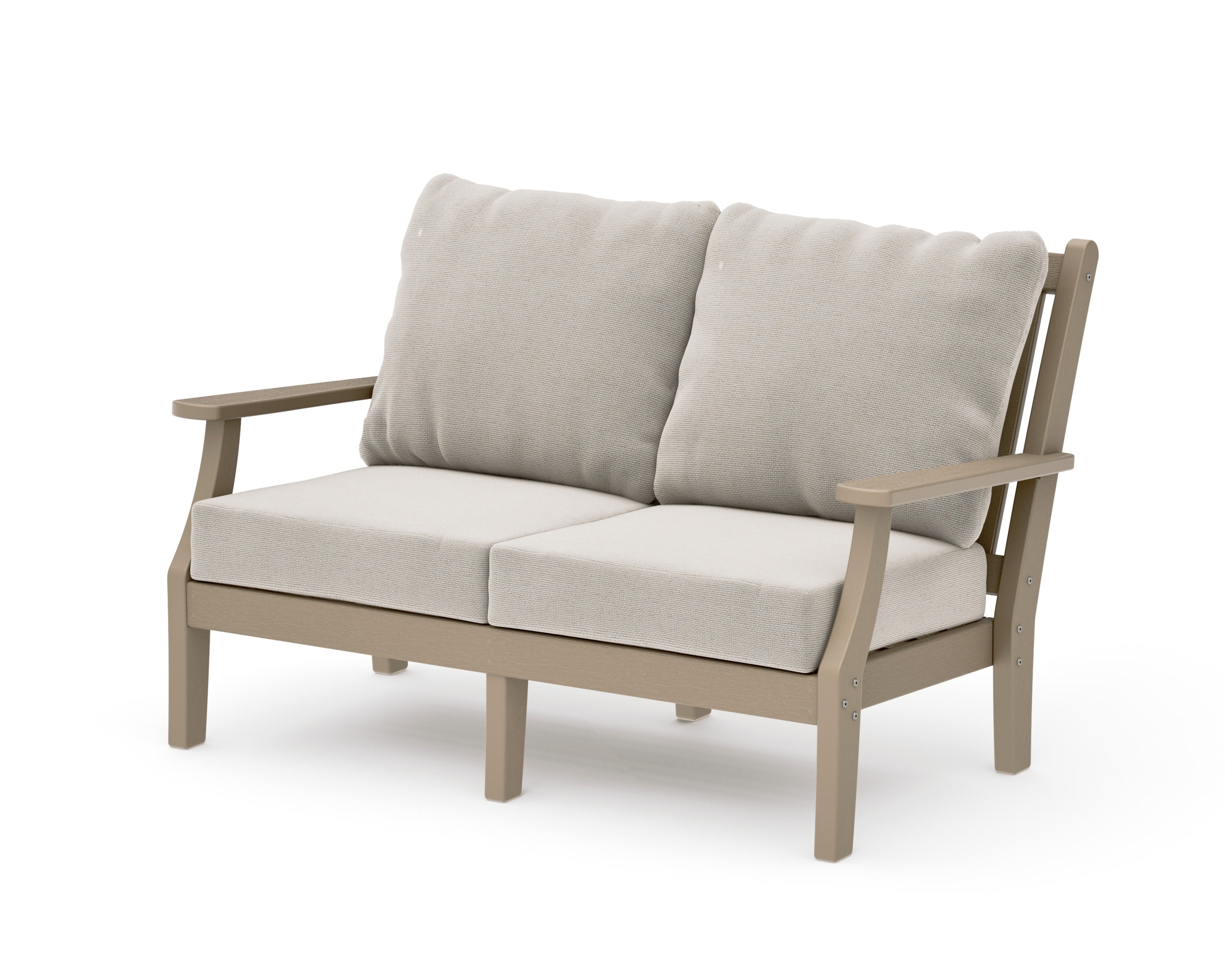 Wovendale Deep Seating Loveseat in Vintage Sahara / Dune Burlap