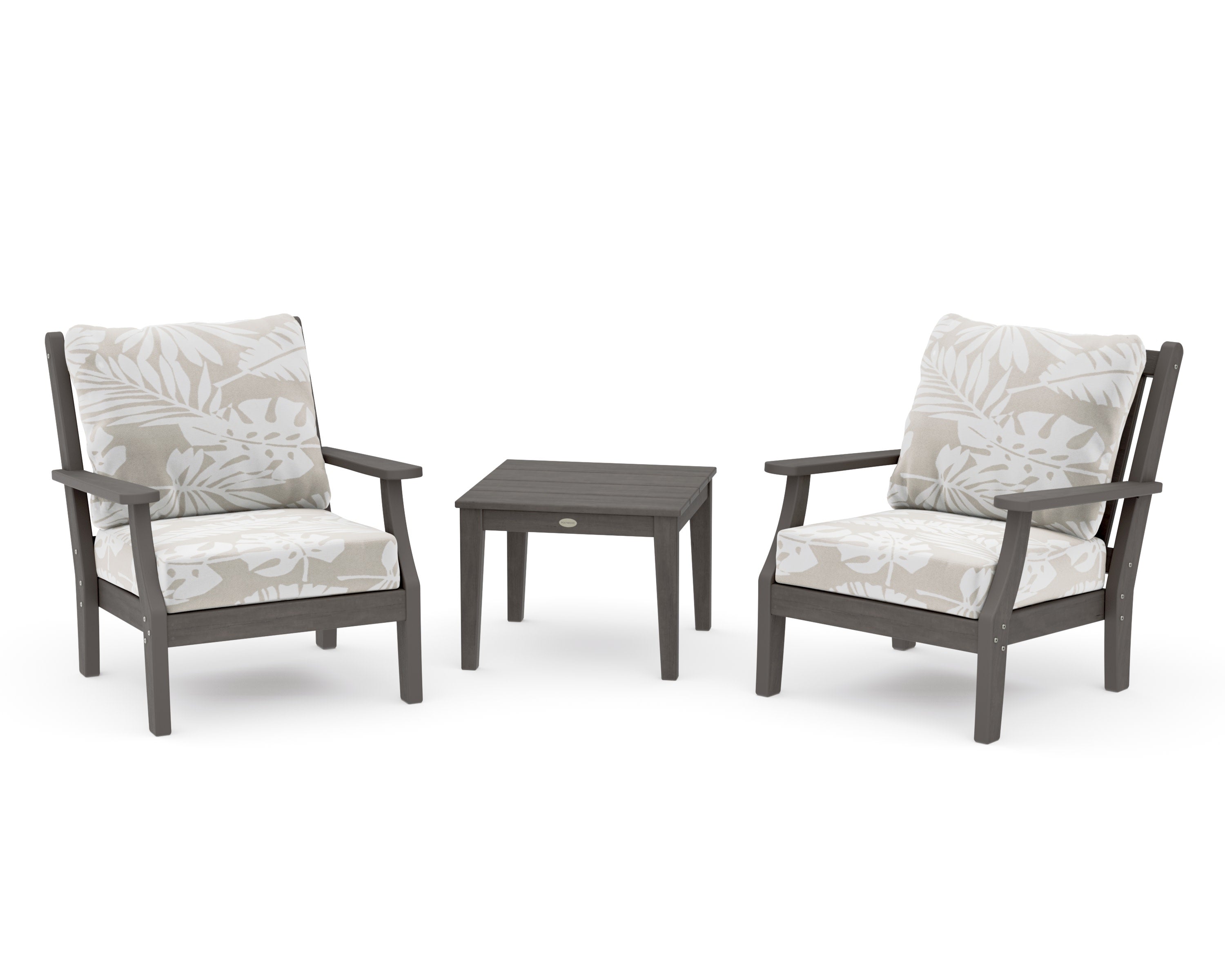 Wovendale 3-Piece Deep Seating Set in Driftwood / Leaf Dune Burlap