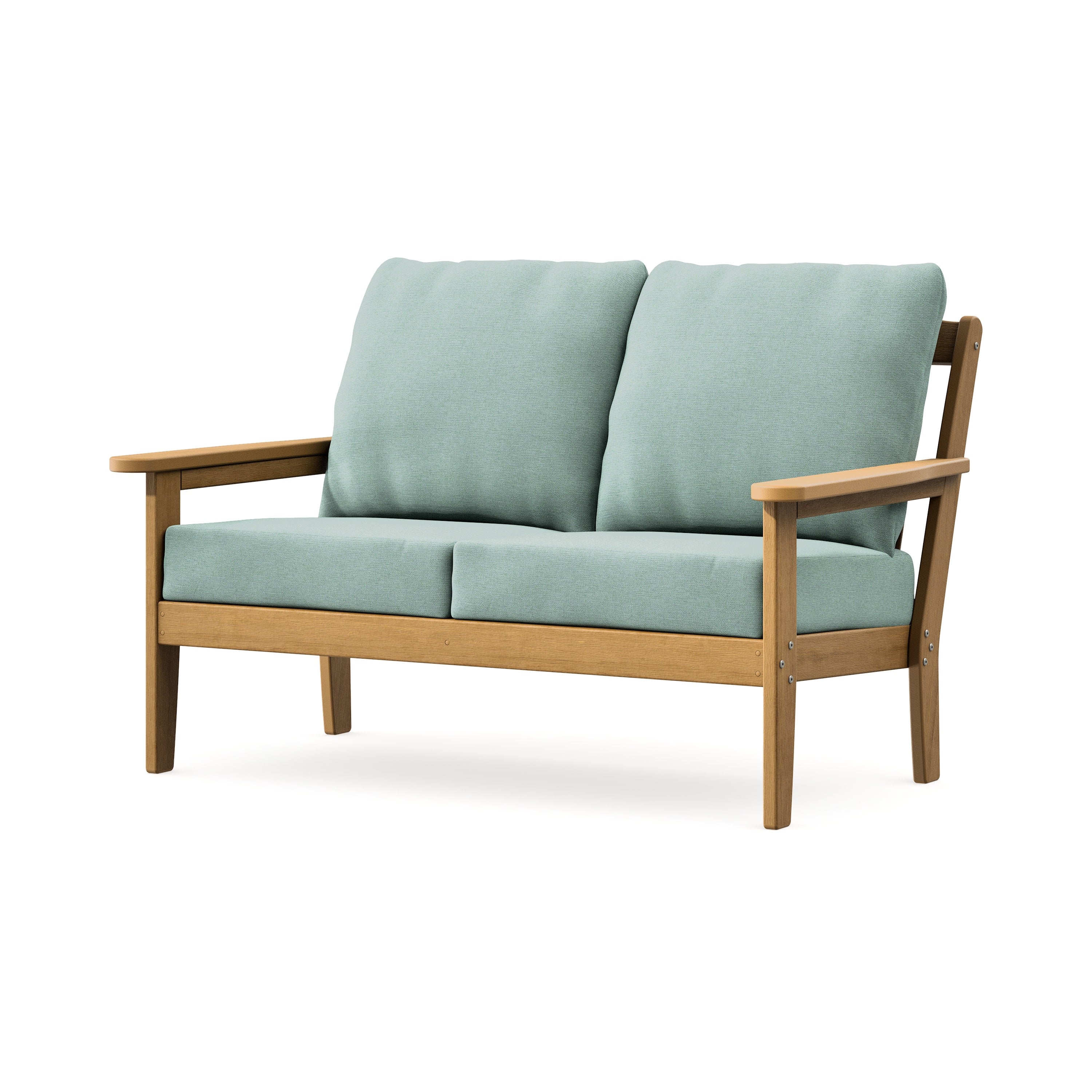 Cottage Deep Seating Loveseat in Natural / Glacier Spa