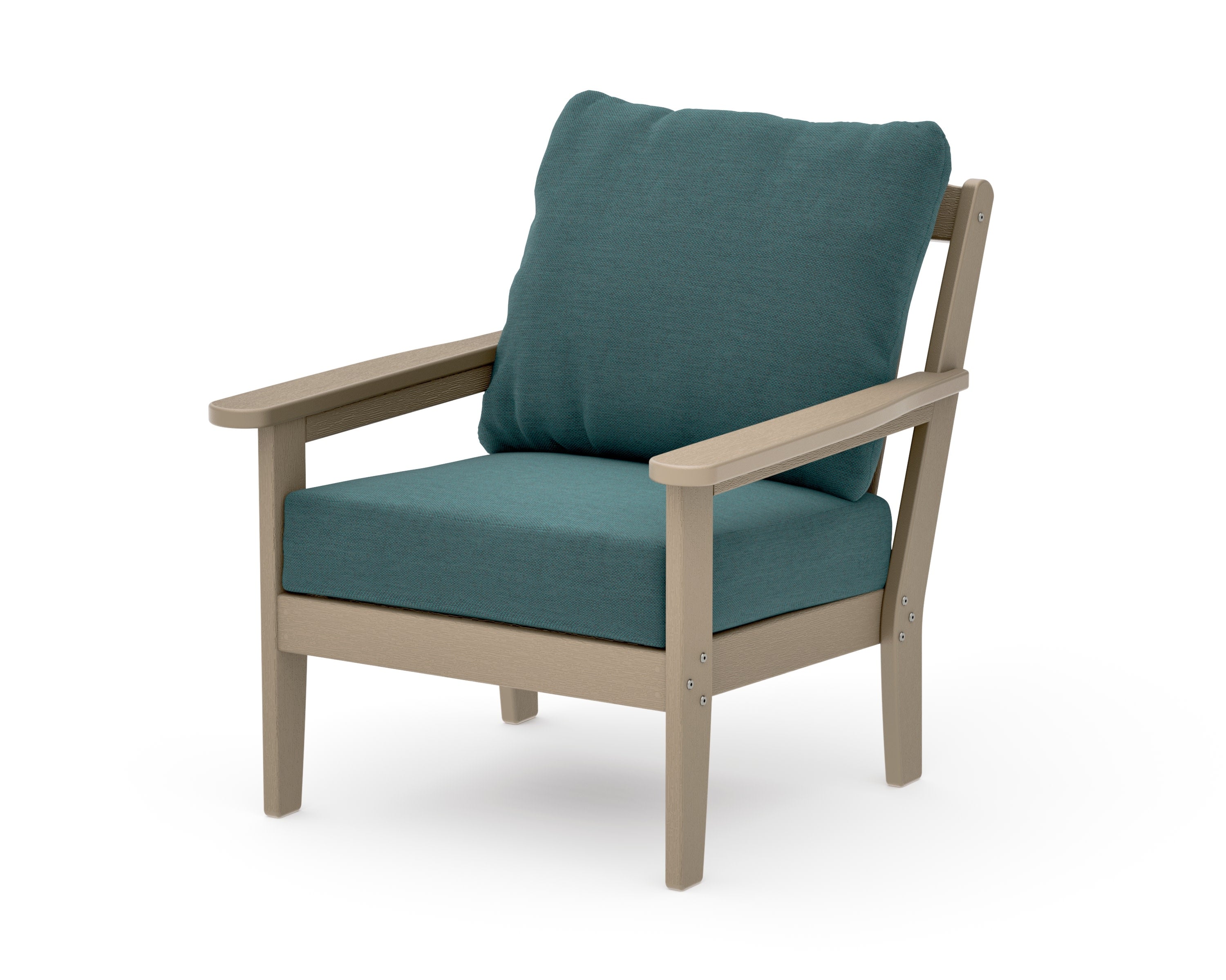 Cottage Deep Seating Chair in Vintage Sahara / Ocean Teal