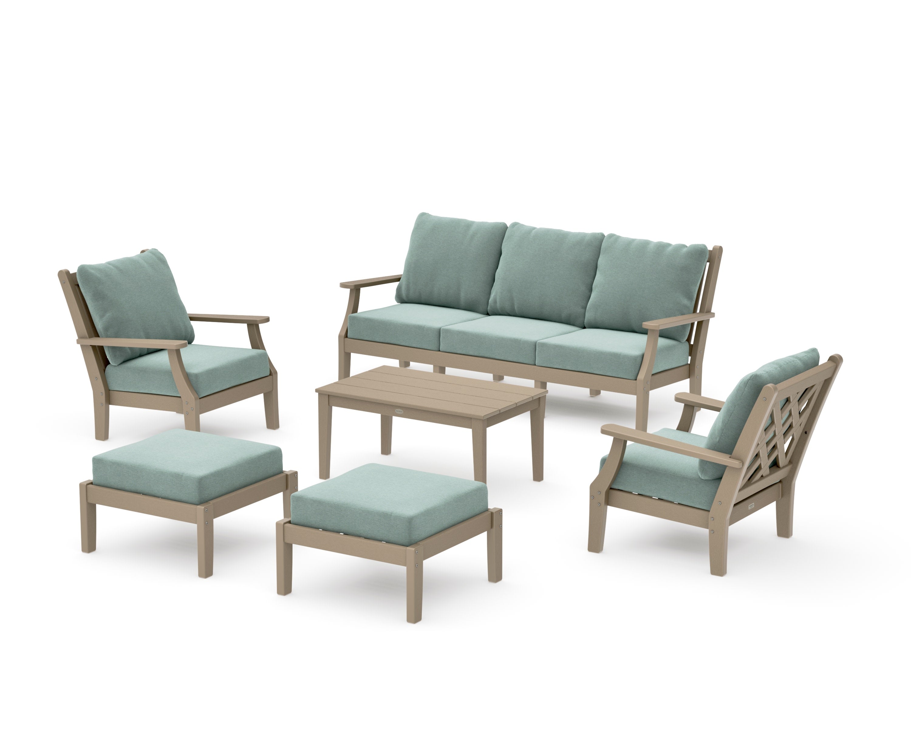 Wovendale 6-Piece Lounge Sofa Set in Vintage Sahara / Glacier Spa