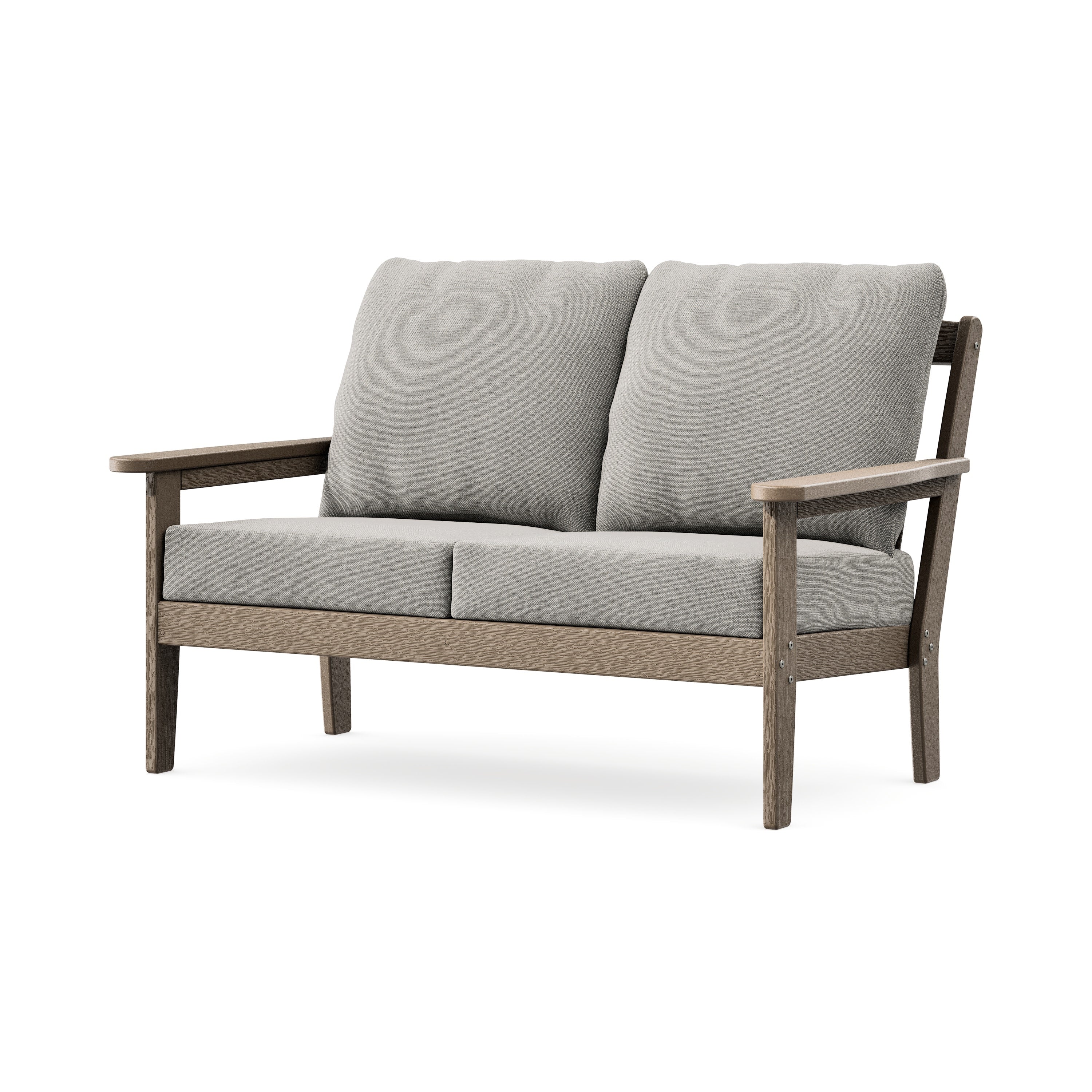Cottage Deep Seating Loveseat in Vintage Sahara / Weathered Tweed